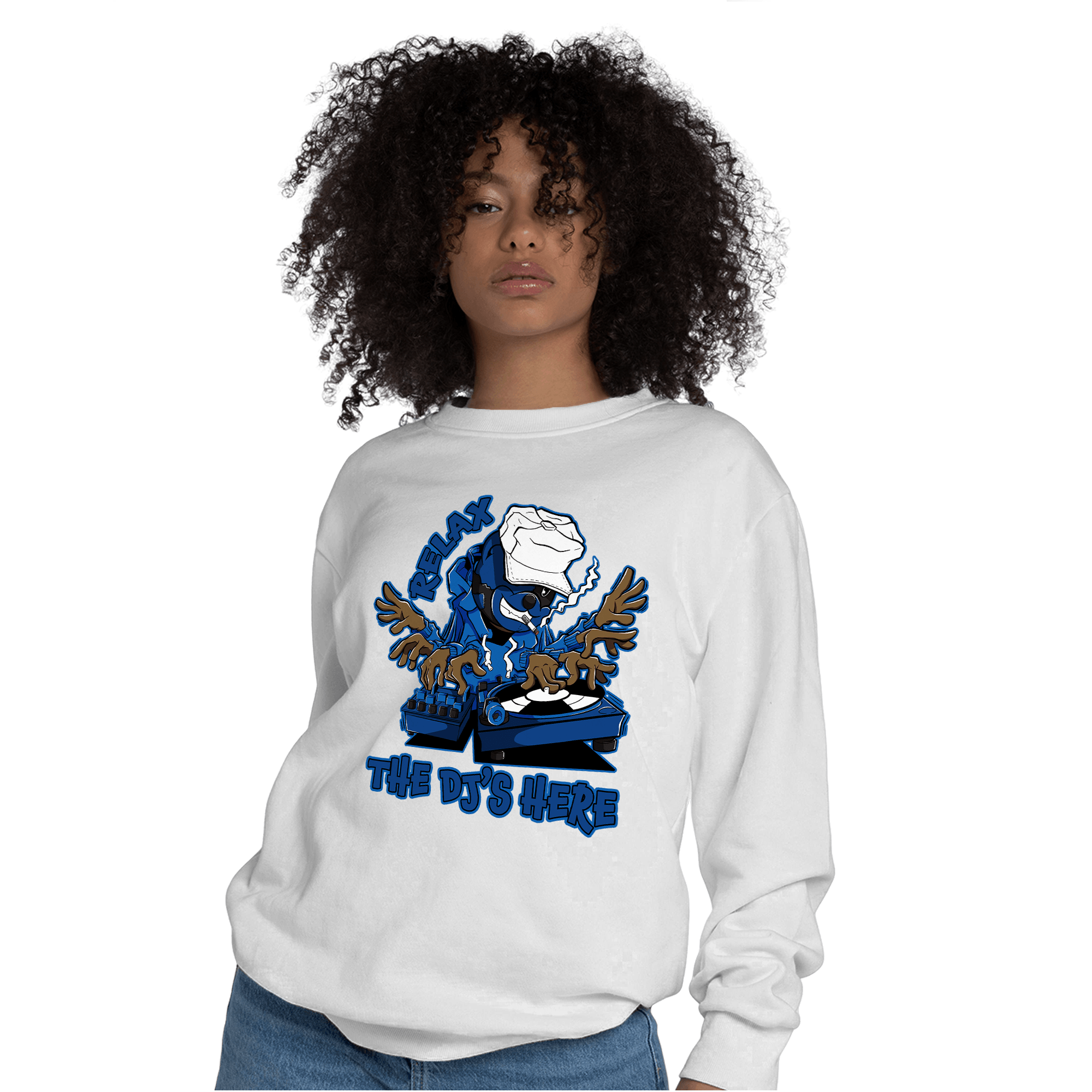 Royal Reimagined 1s Sweatshirt Match BER The DJ Here - NastyJamz