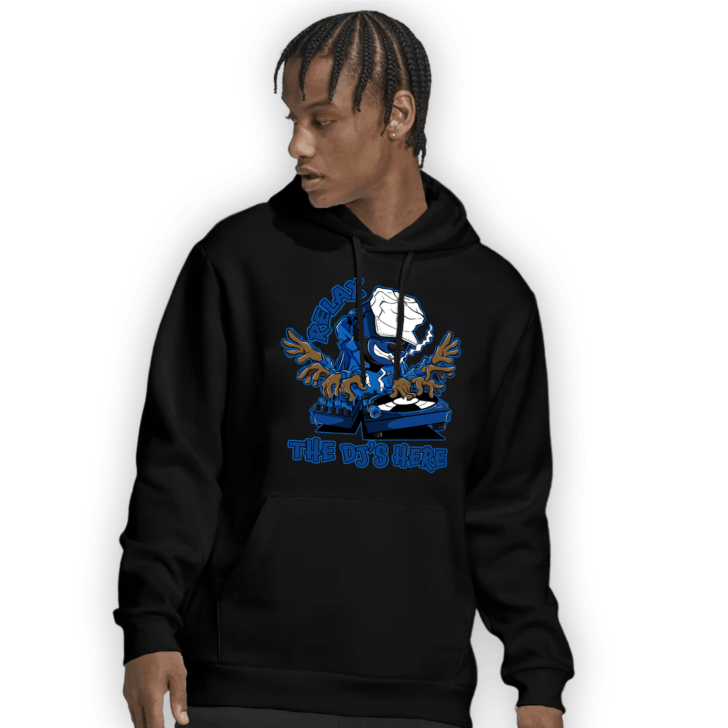 Royal Reimagined 1s Hoodie Match BER The DJ Here - NastyJamz