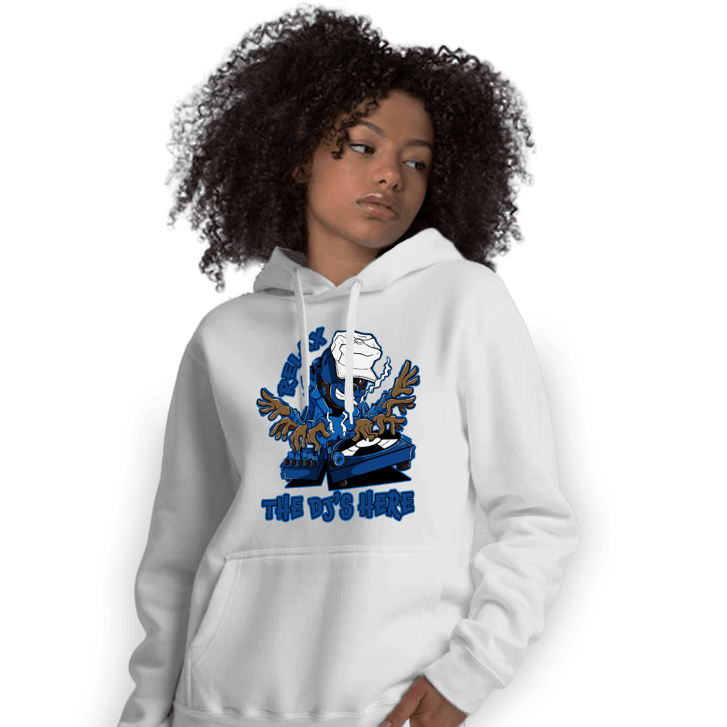 Royal Reimagined 1s Hoodie Match BER The DJ Here - NastyJamz