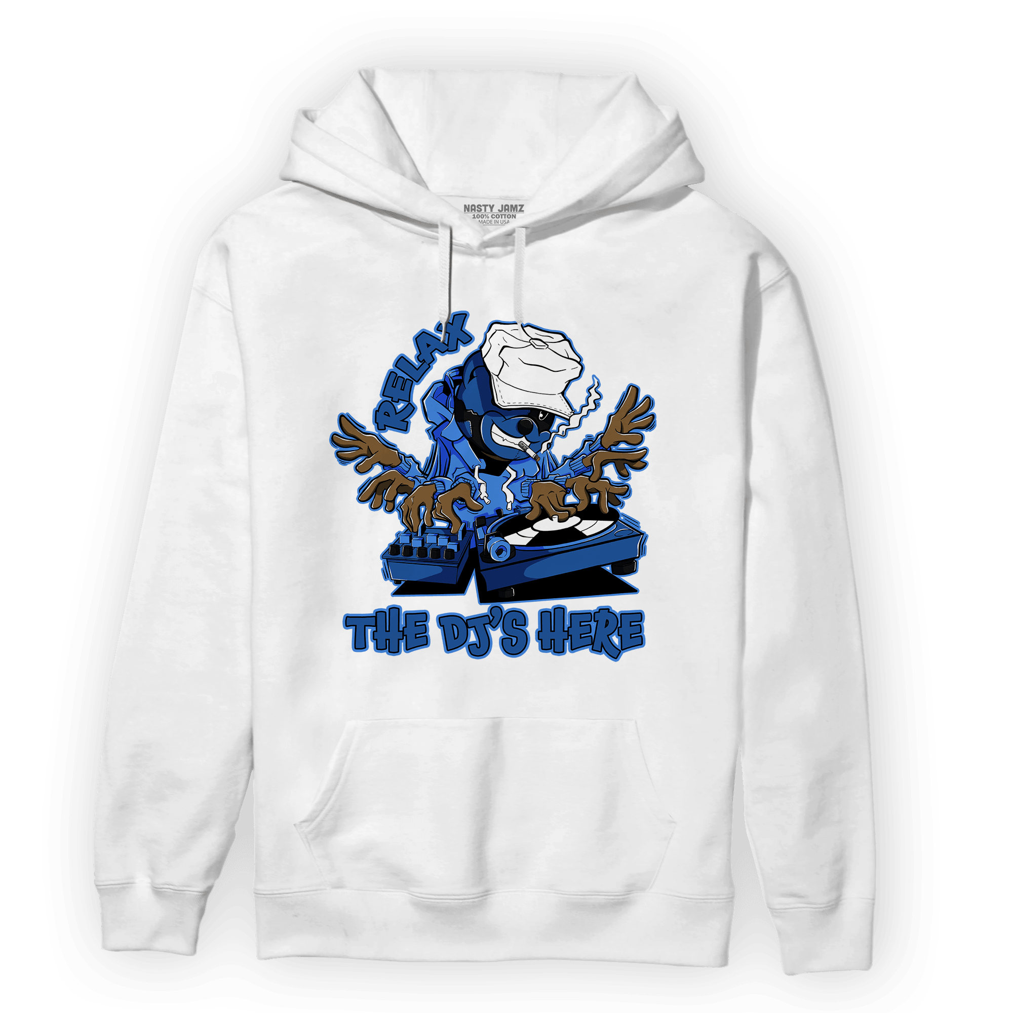 University Blue Toe 1s Hoodie Match BER The DJ Here - NastyJamz