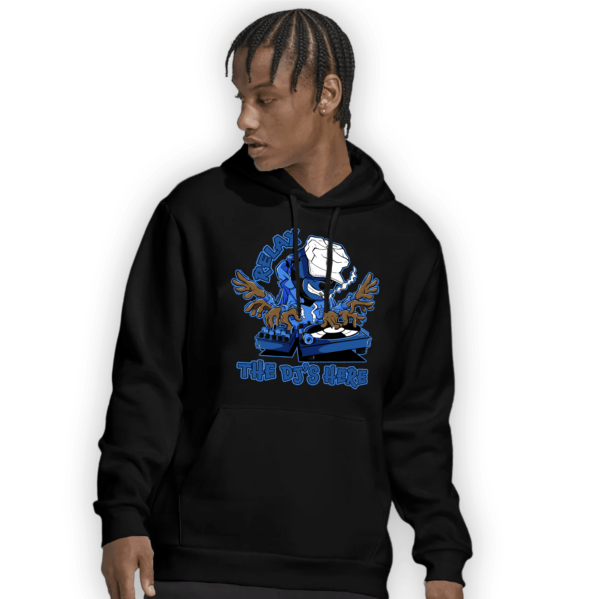 University Blue Toe 1s Hoodie Match BER The DJ Here - NastyJamz