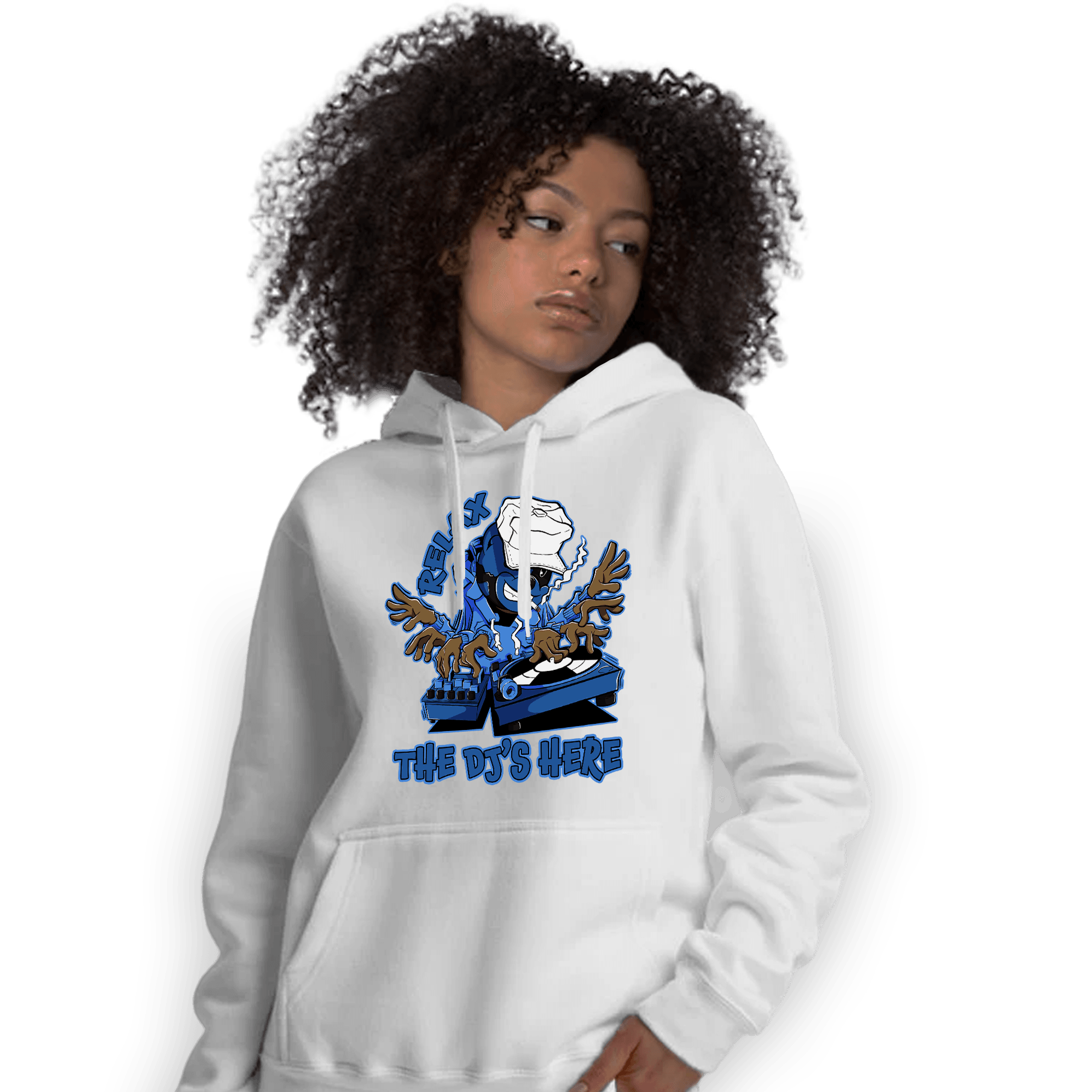 University Blue Toe 1s Hoodie Match BER The DJ Here - NastyJamz