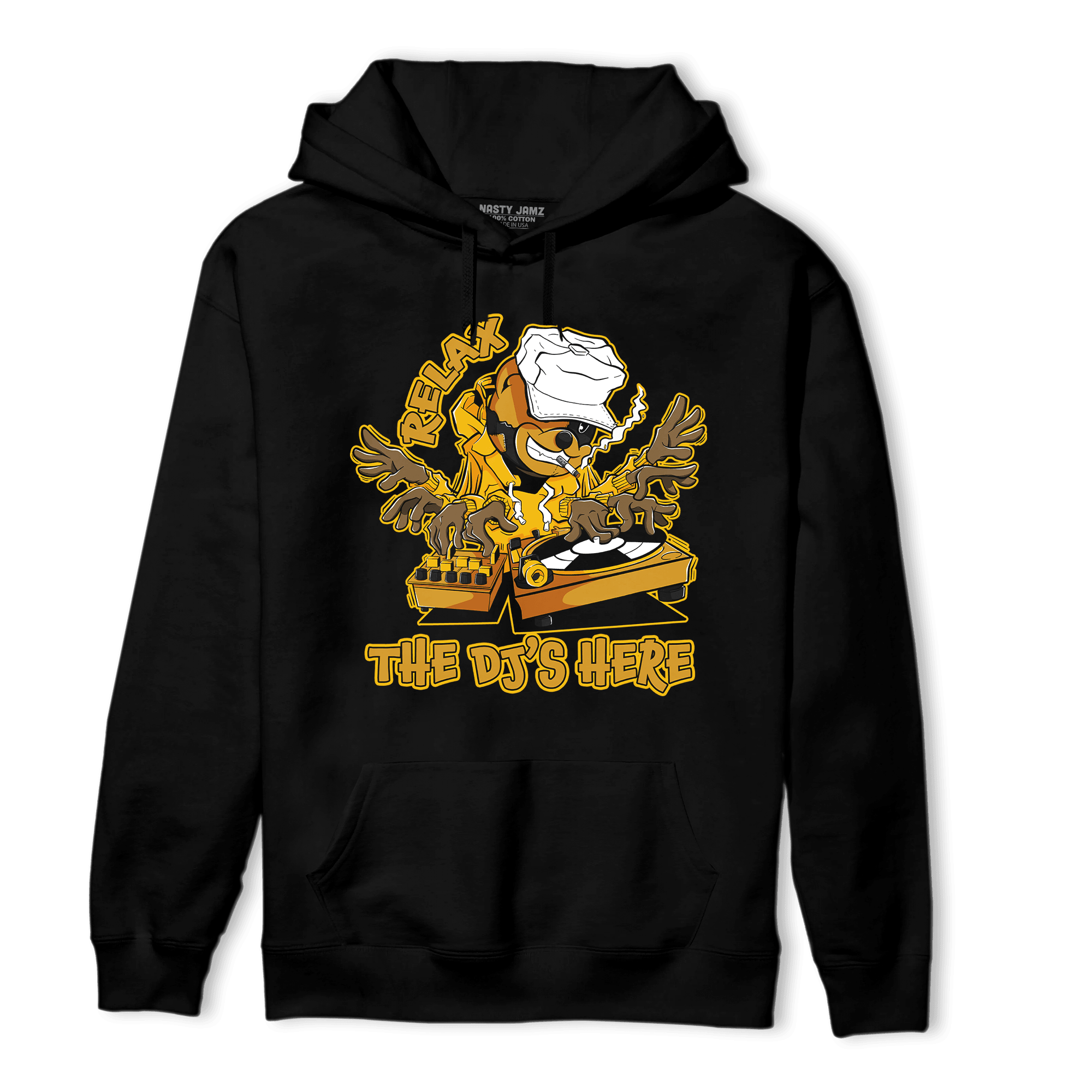 Yellow Ochre 1s Hoodie Match BER The DJ Here - NastyJamz