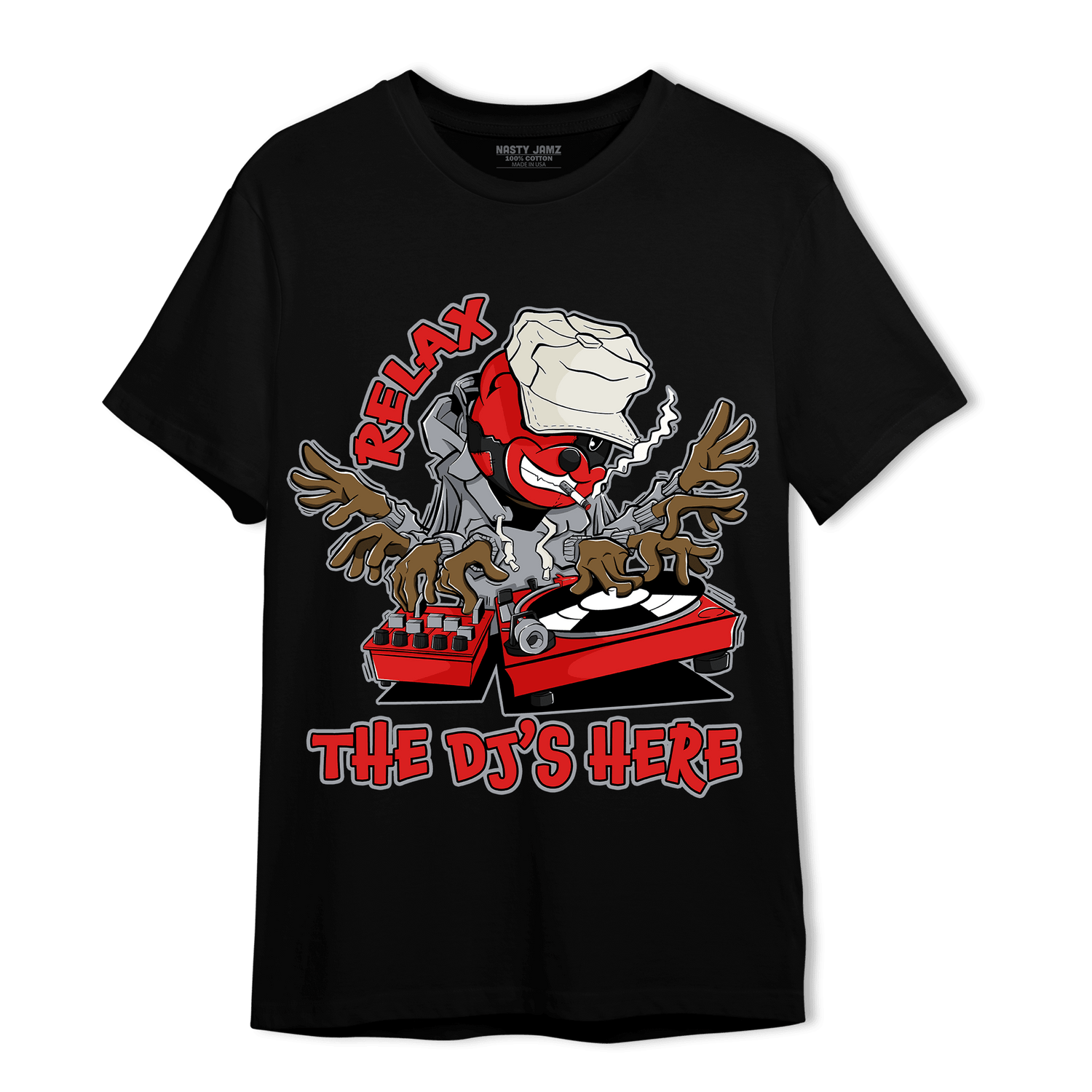 Bred Reimagined 4s T Shirt Match BER The DJ Here - NastyJamz