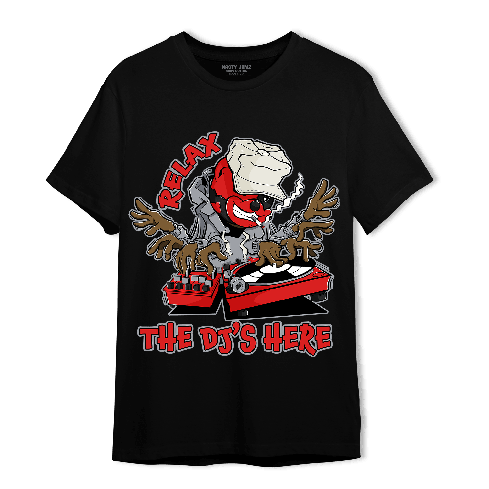 Bred Reimagined 4s T Shirt Match BER The DJ Here - NastyJamz