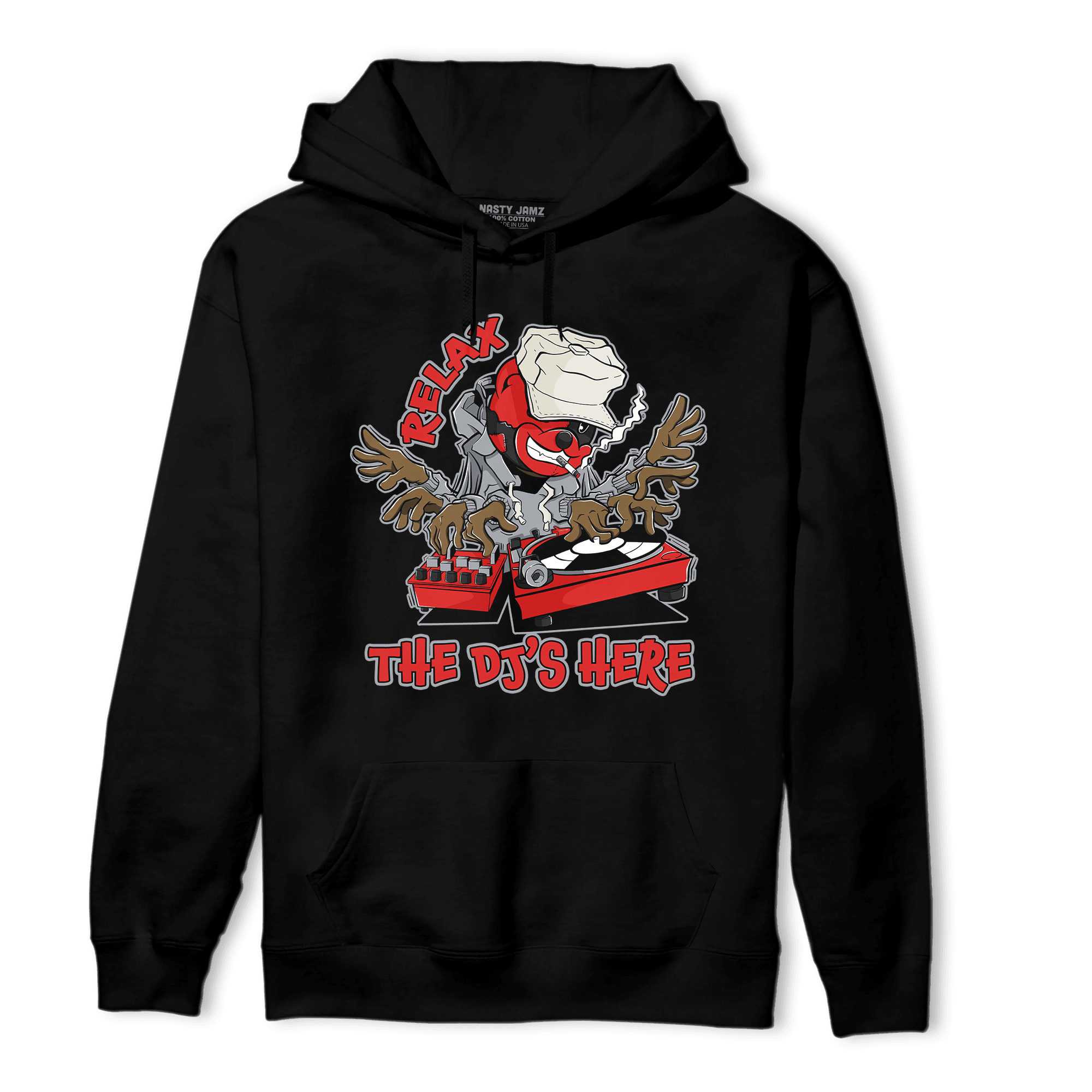 Bred Reimagined 4s Hoodie Match BER The DJ Here - NastyJamz