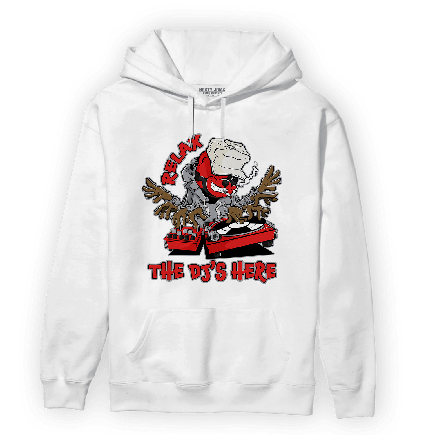 Bred Reimagined 4s Hoodie Match BER The DJ Here - NastyJamz