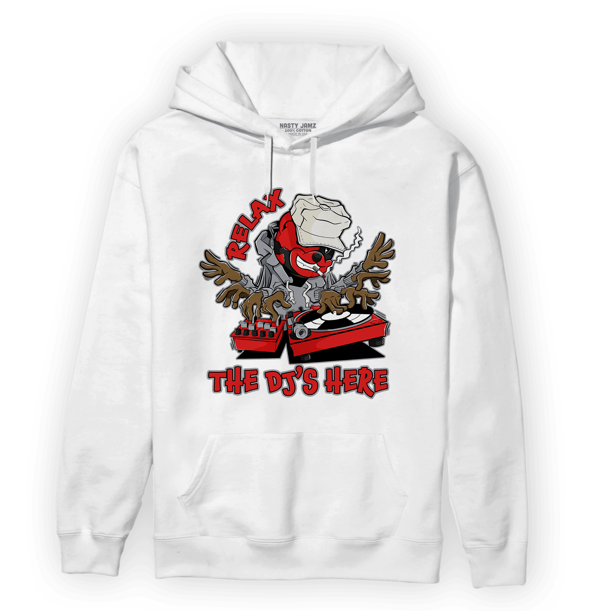 Bred Reimagined 4s Hoodie Match BER The DJ Here - NastyJamz