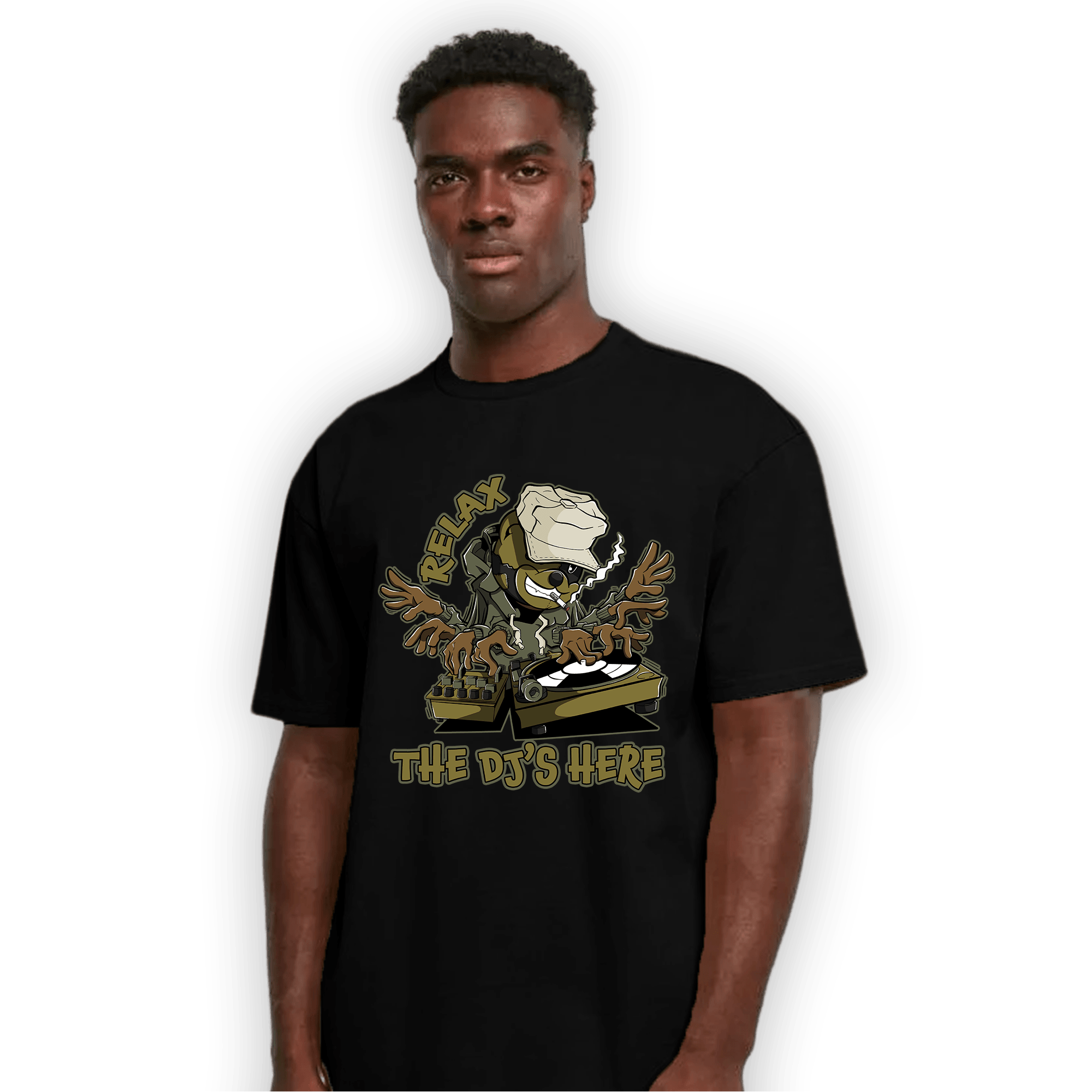 SE Craft Medium Olive 4s T Shirt Match BER The DJ Here - NastyJamz