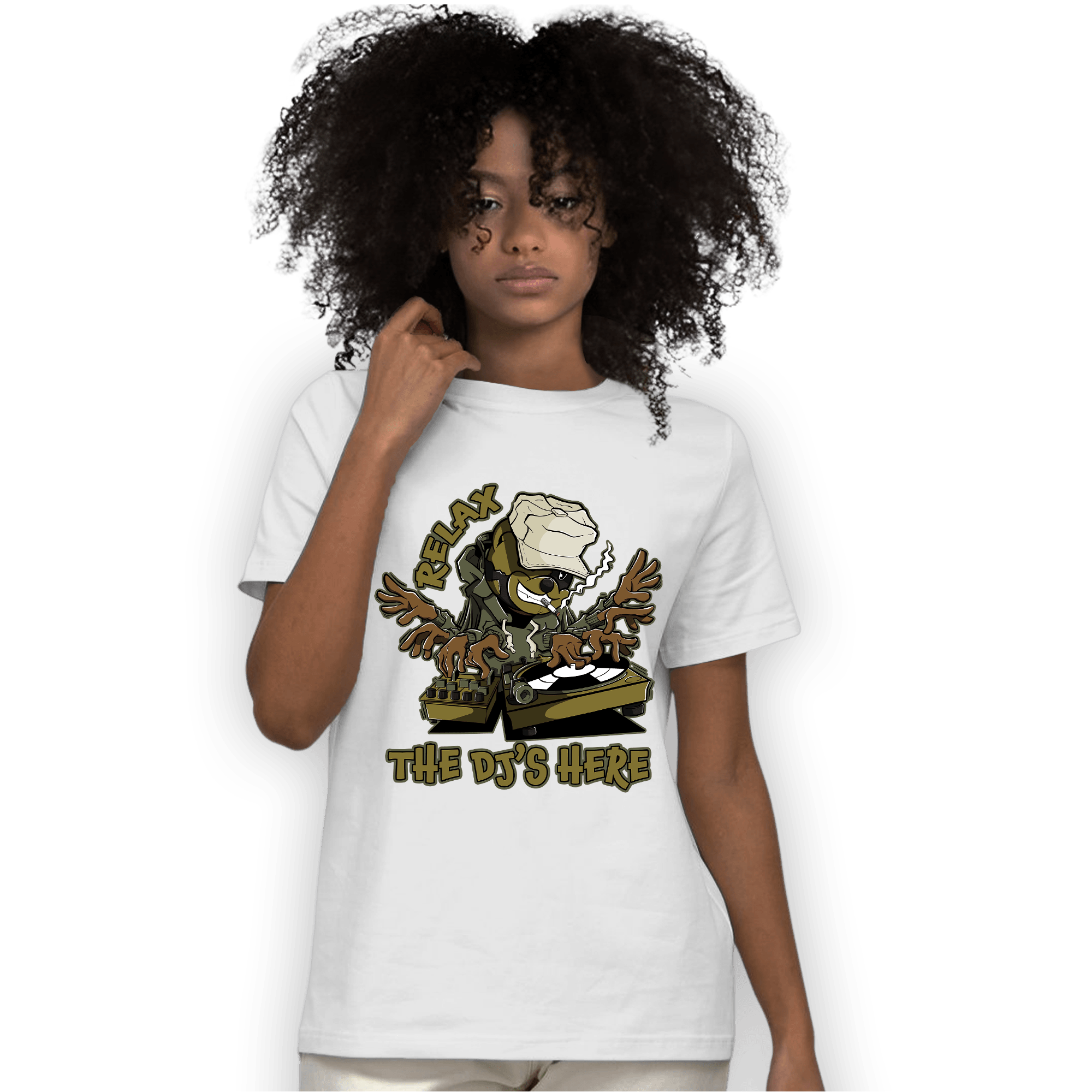 SE Craft Medium Olive 4s T Shirt Match BER The DJ Here - NastyJamz