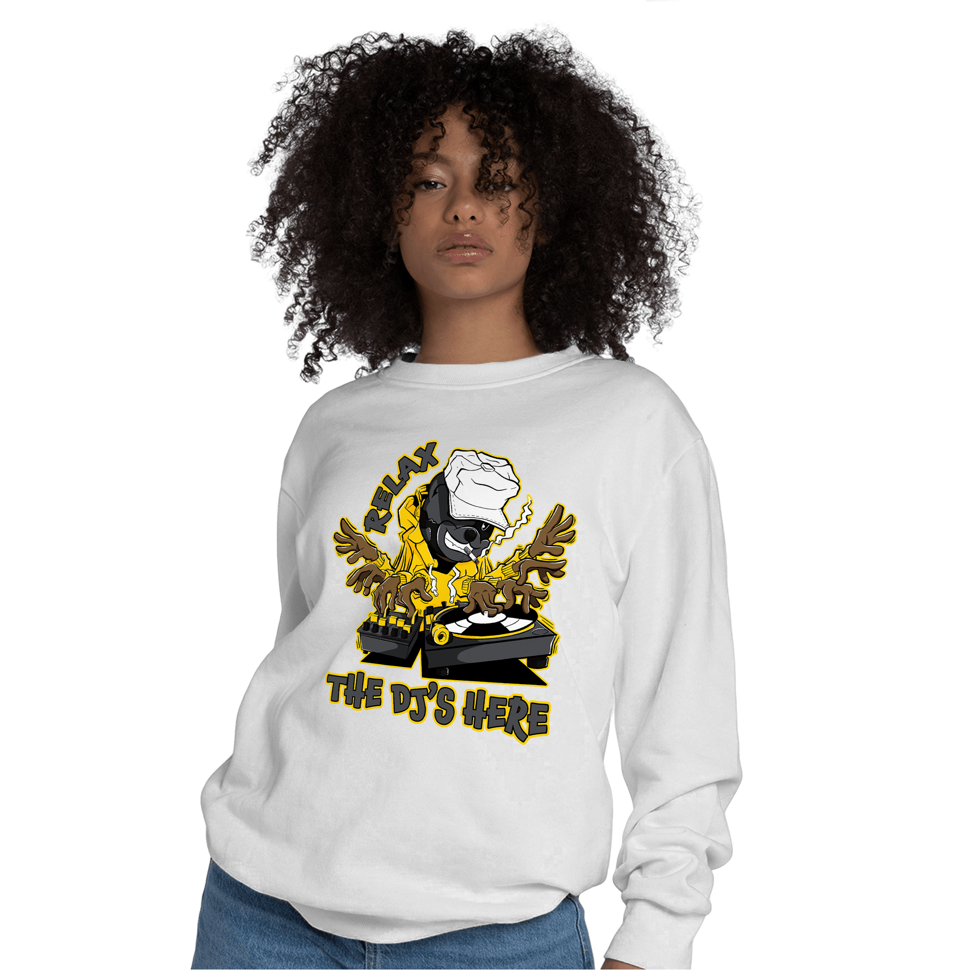 Thunder 4s Sweatshirt Match BER The DJ Here - NastyJamz