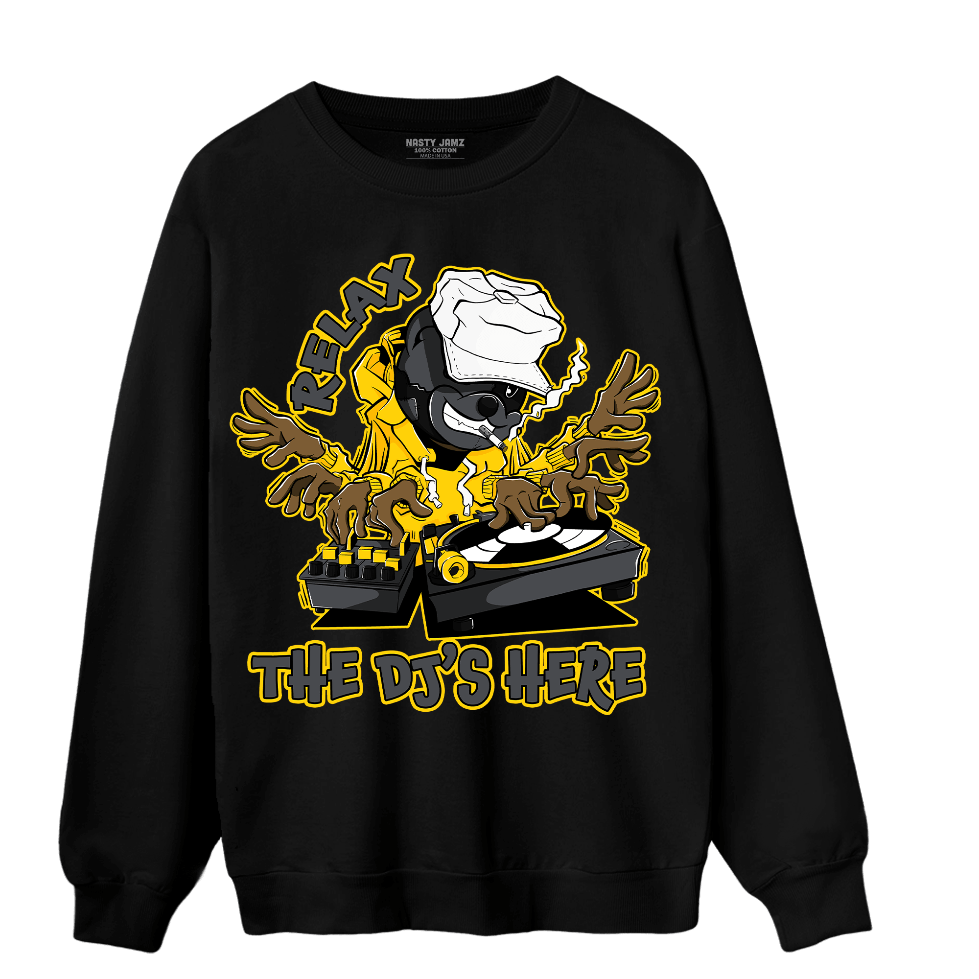 Thunder 4s Sweatshirt Match BER The DJ Here - NastyJamz