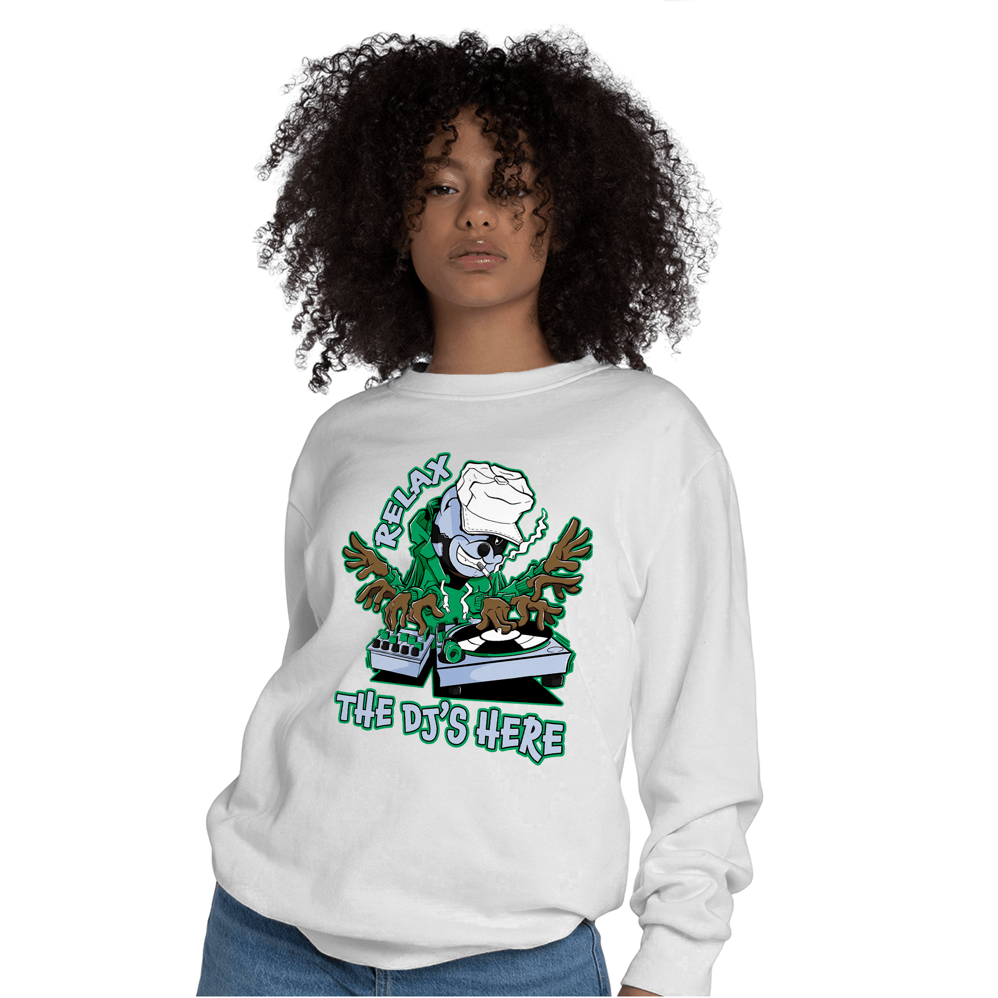 Lucky Green 5s Sweatshirt Match BER The DJ Here - NastyJamz