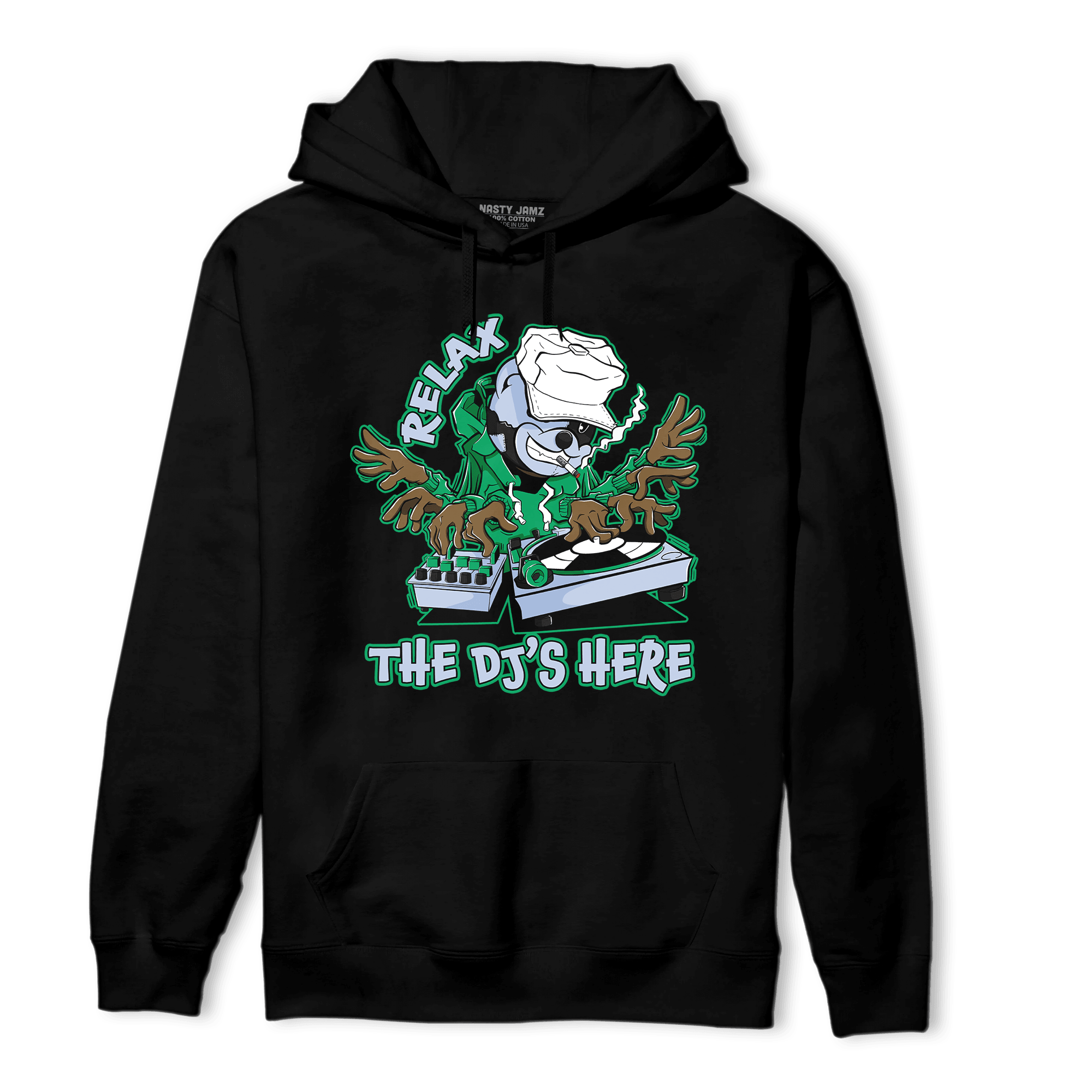 Lucky Green 5s Hoodie Match BER The DJ Here - NastyJamz