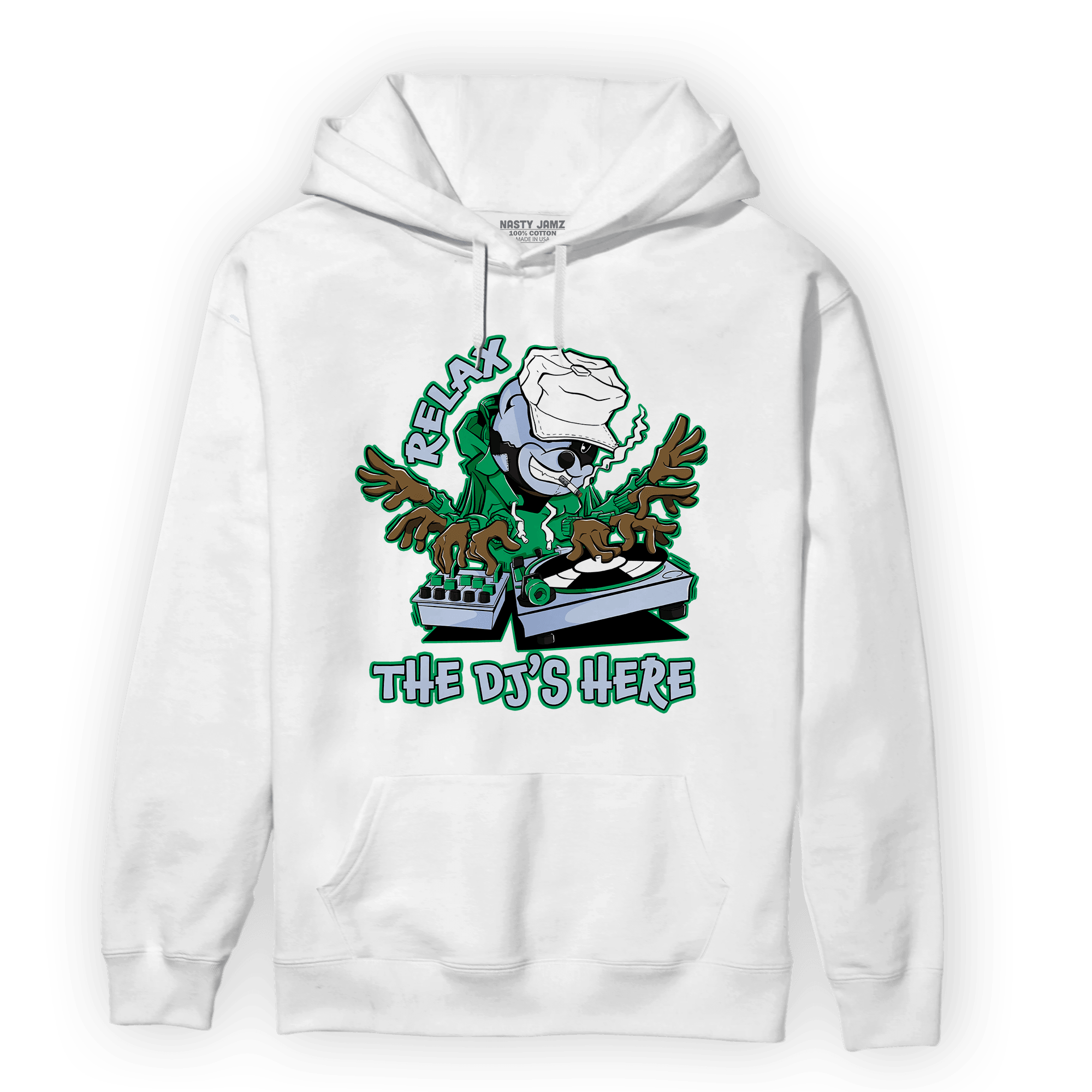 Lucky Green 5s Hoodie Match BER The DJ Here - NastyJamz