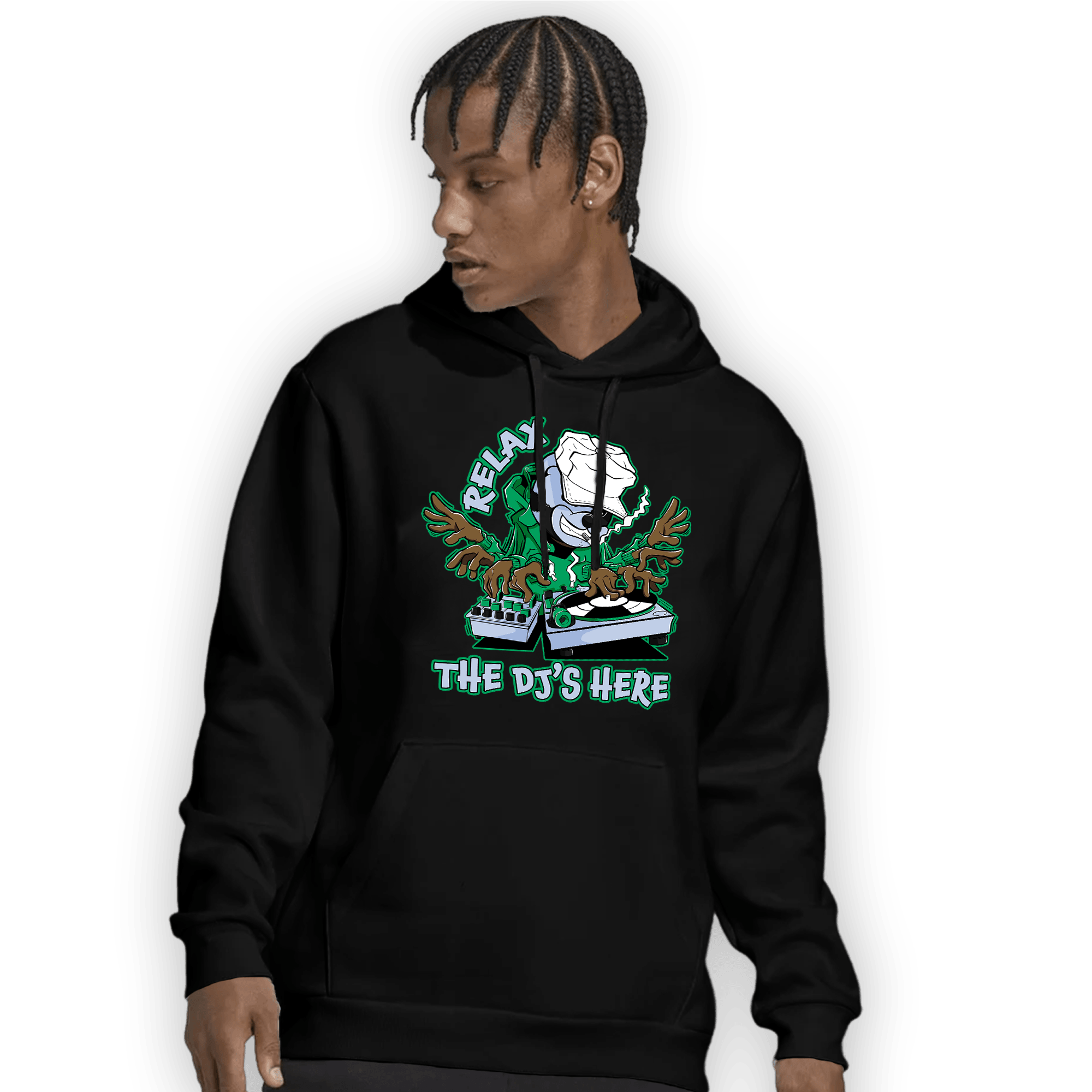 Lucky Green 5s Hoodie Match BER The DJ Here - NastyJamz