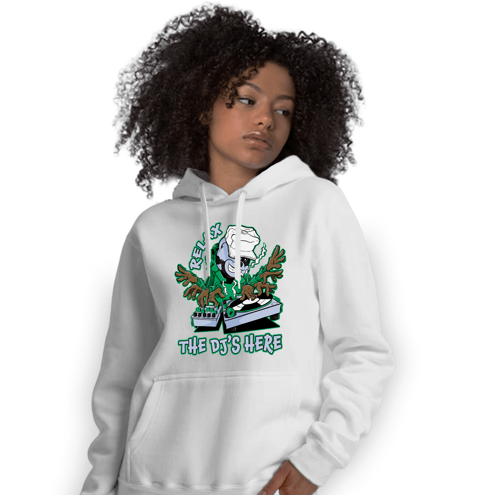 Lucky Green 5s Hoodie Match BER The DJ Here - NastyJamz