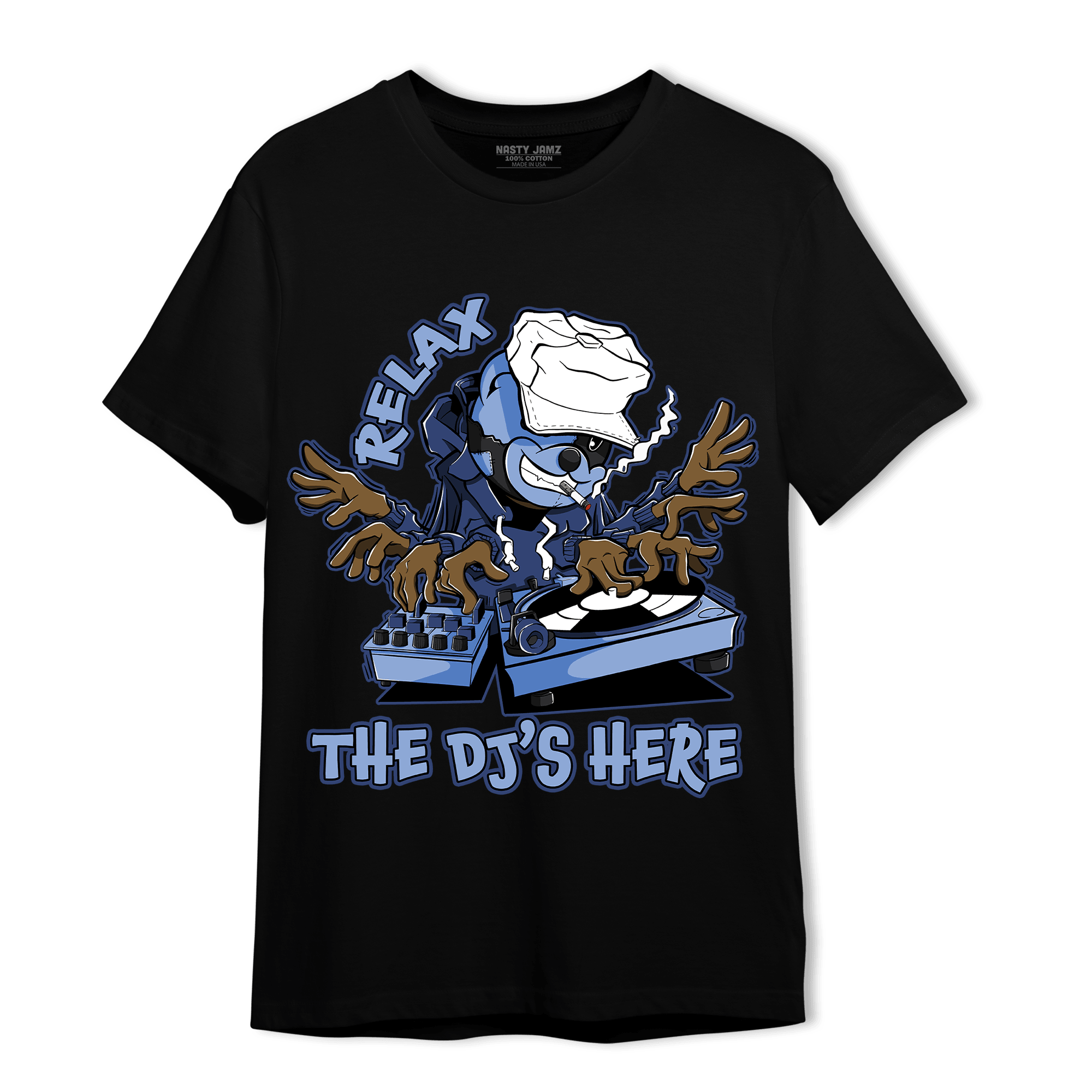 Midnight Navy 5s T Shirt Match BER The DJ Here - NastyJamz