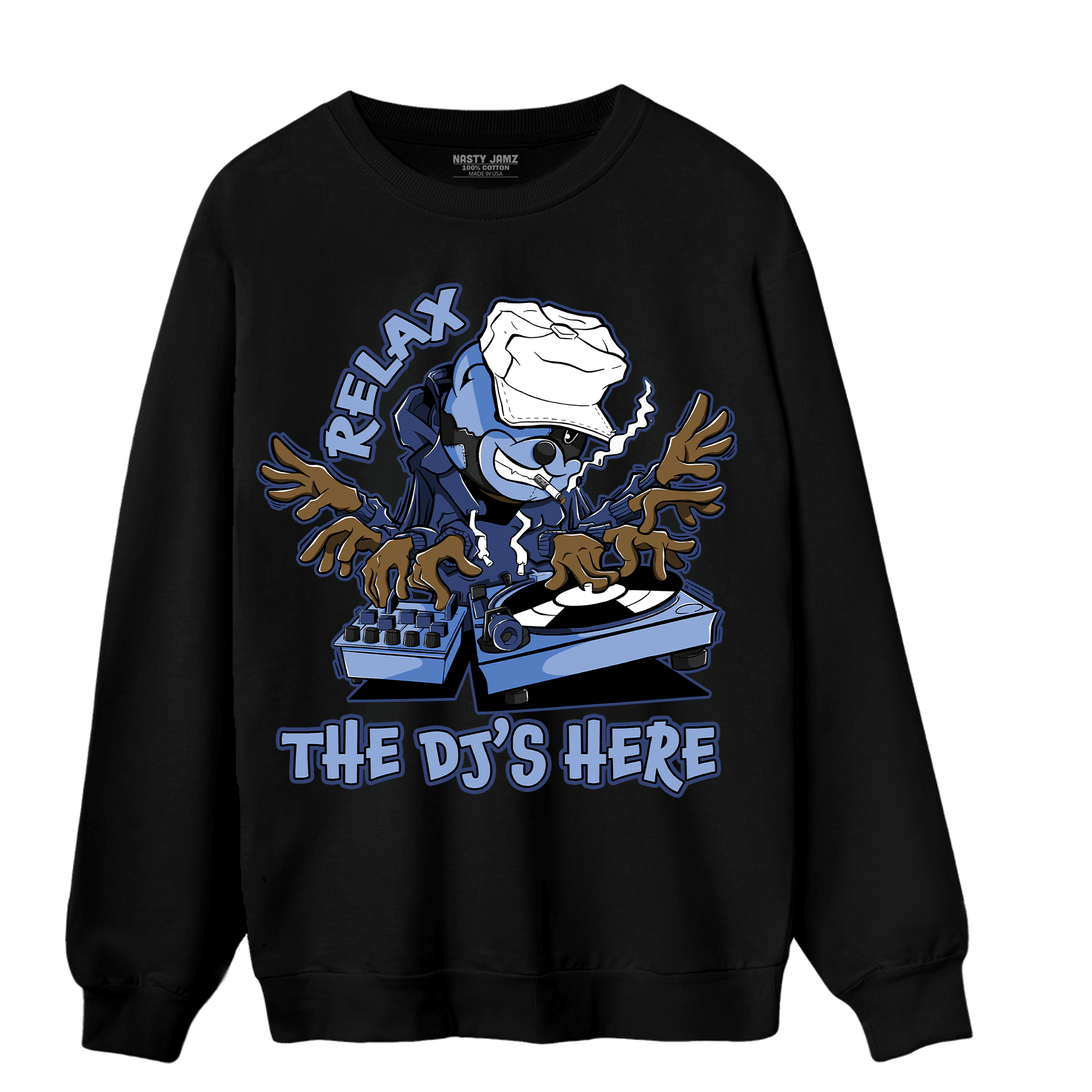 Midnight Navy 5s Sweatshirt Match BER The DJ Here - NastyJamz
