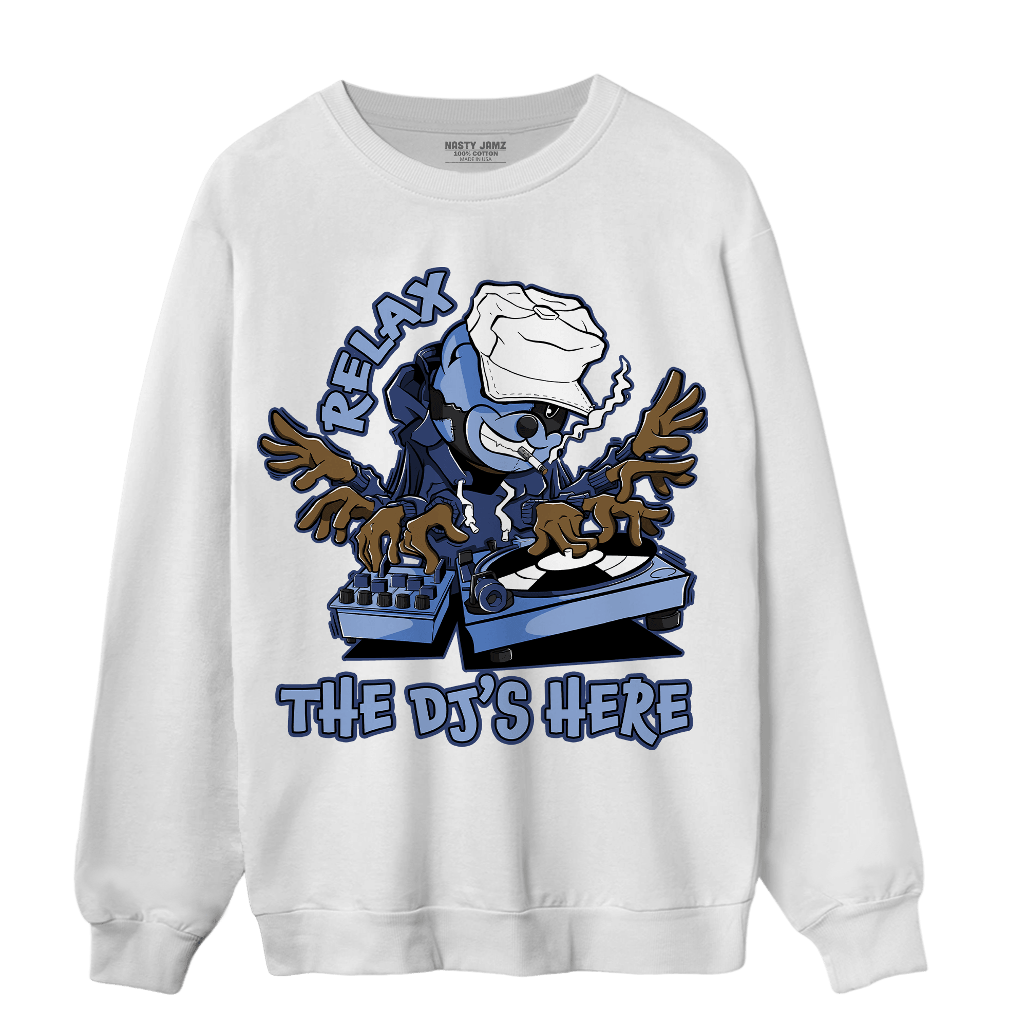 Midnight Navy 5s Sweatshirt Match BER The DJ Here - NastyJamz