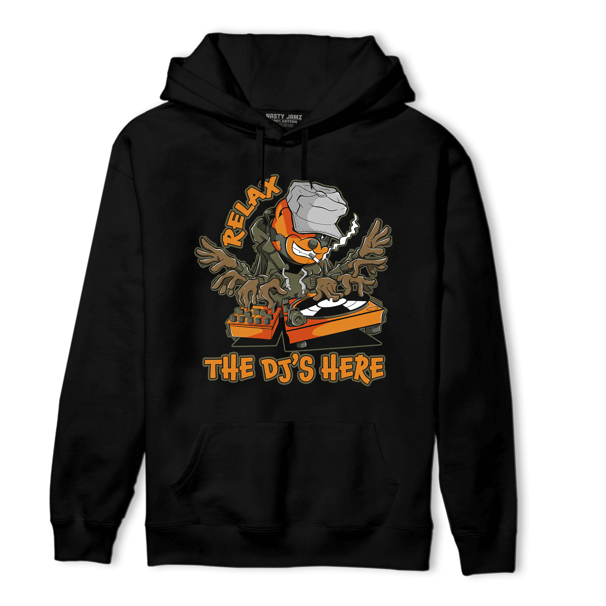 Olive 5s Hoodie Match BER The DJ Here - NastyJamz