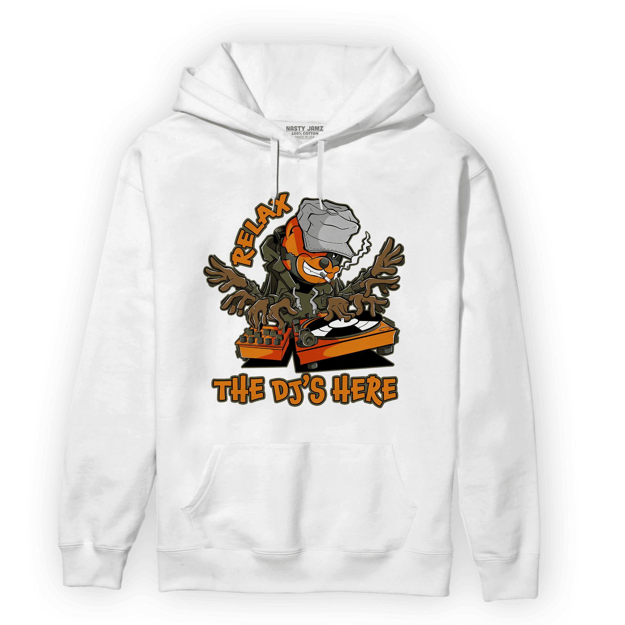 Olive 5s Hoodie Match BER The DJ Here - NastyJamz