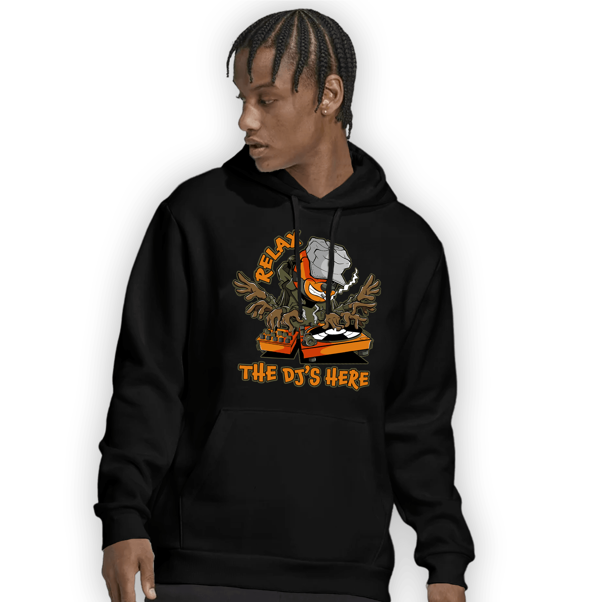 Olive 5s Hoodie Match BER The DJ Here - NastyJamz