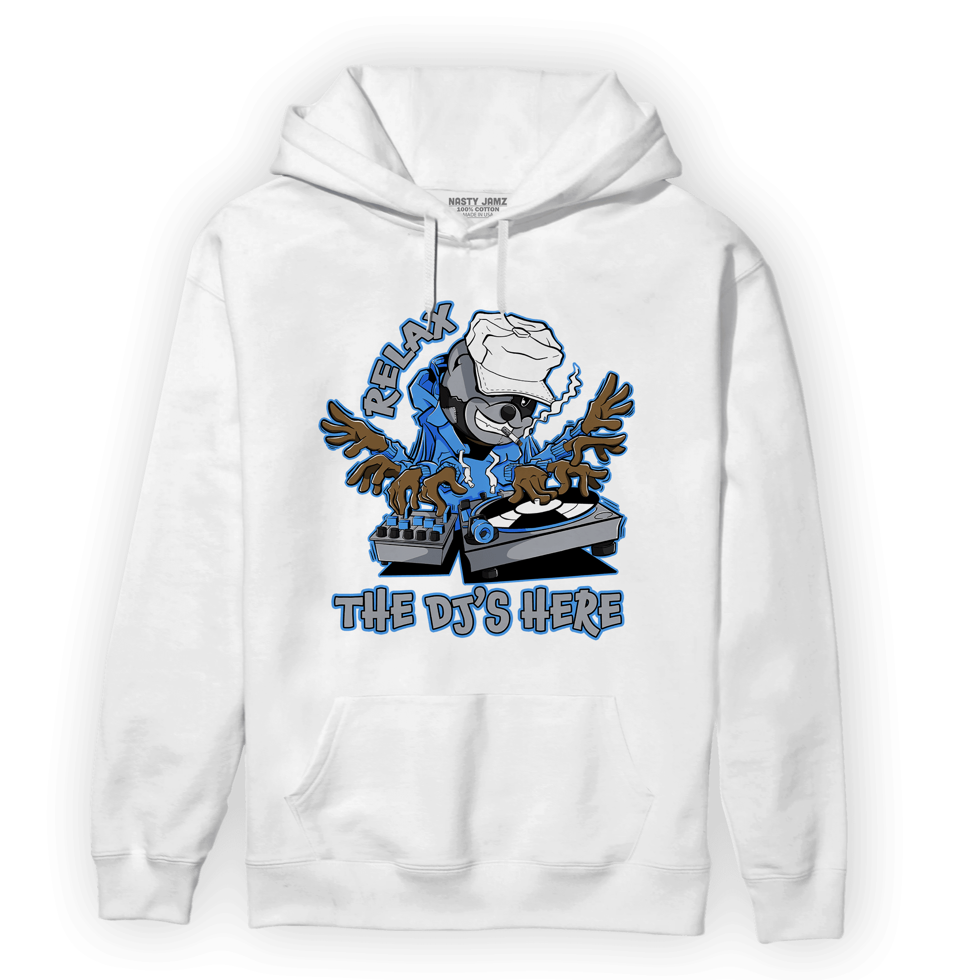 University Blue 5s Hoodie Match BER The DJ Here - NastyJamz