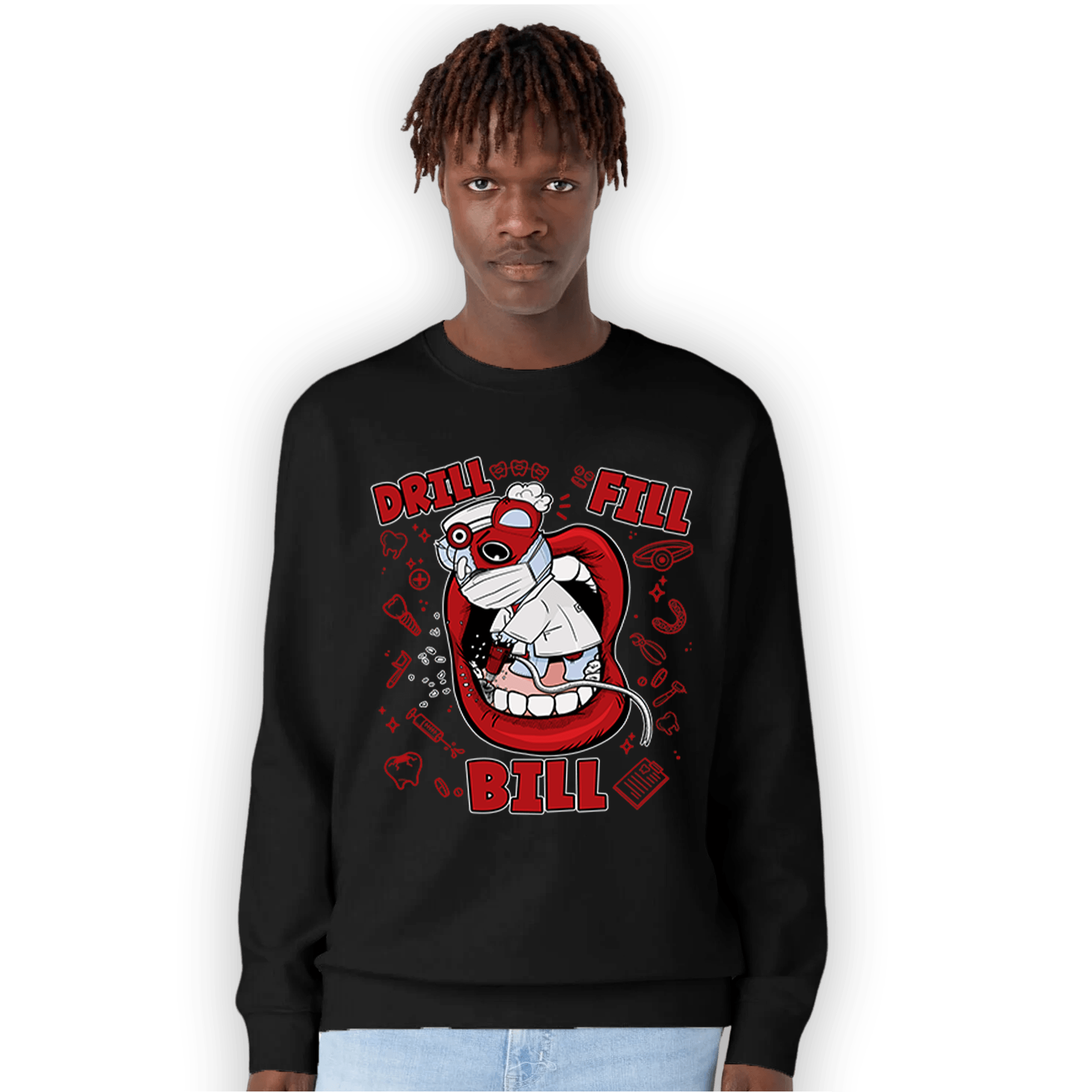 Cherry 11s Sweatshirt Match BER The Dentist - NastyJamz