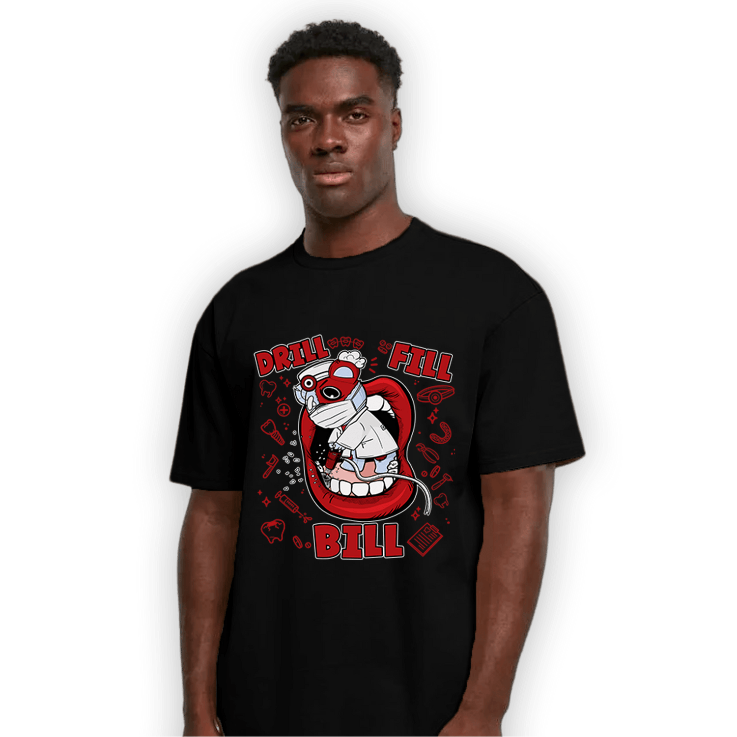 Cherry 11s T Shirt Match BER The Dentist - NastyJamz