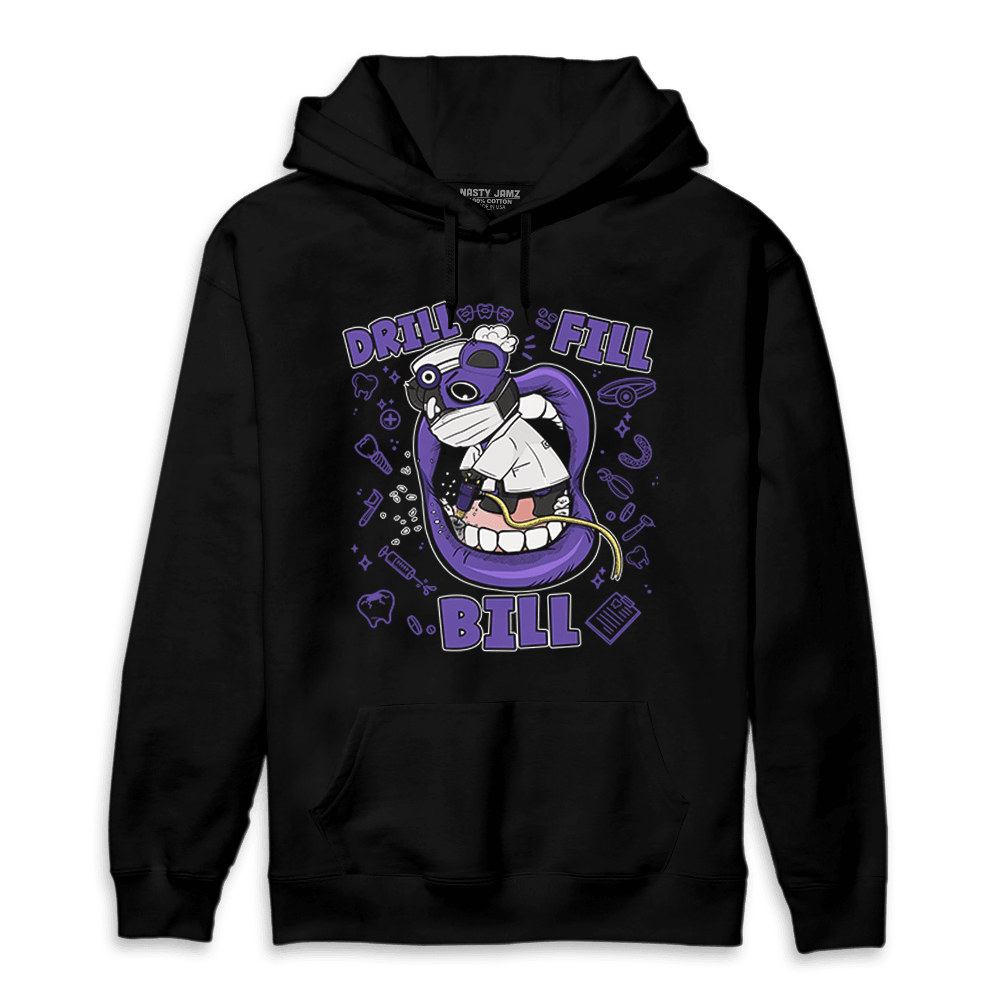Field Purple 12s Hoodie Match BER The Dentist - NastyJamz