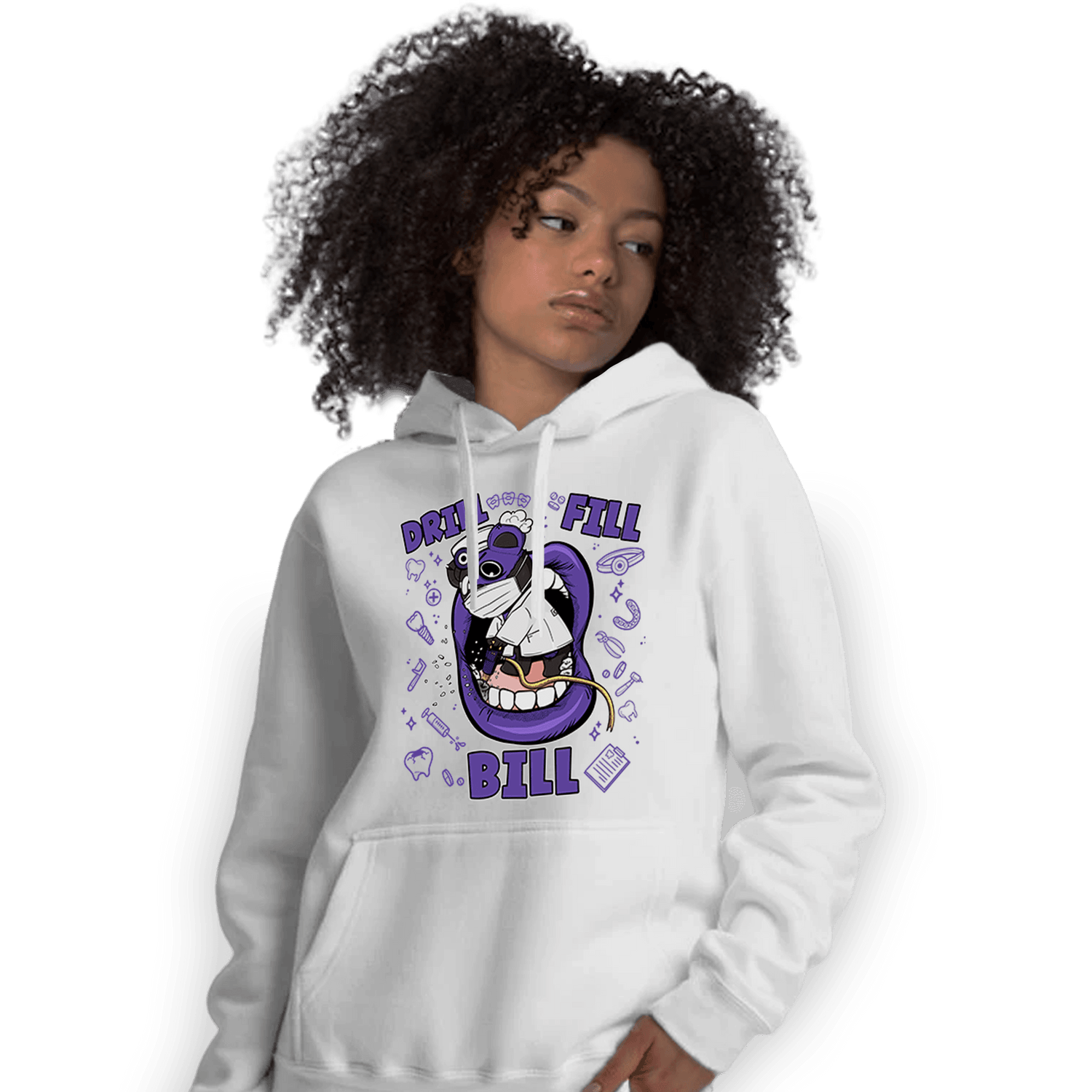Field Purple 12s Hoodie Match BER The Dentist - NastyJamz