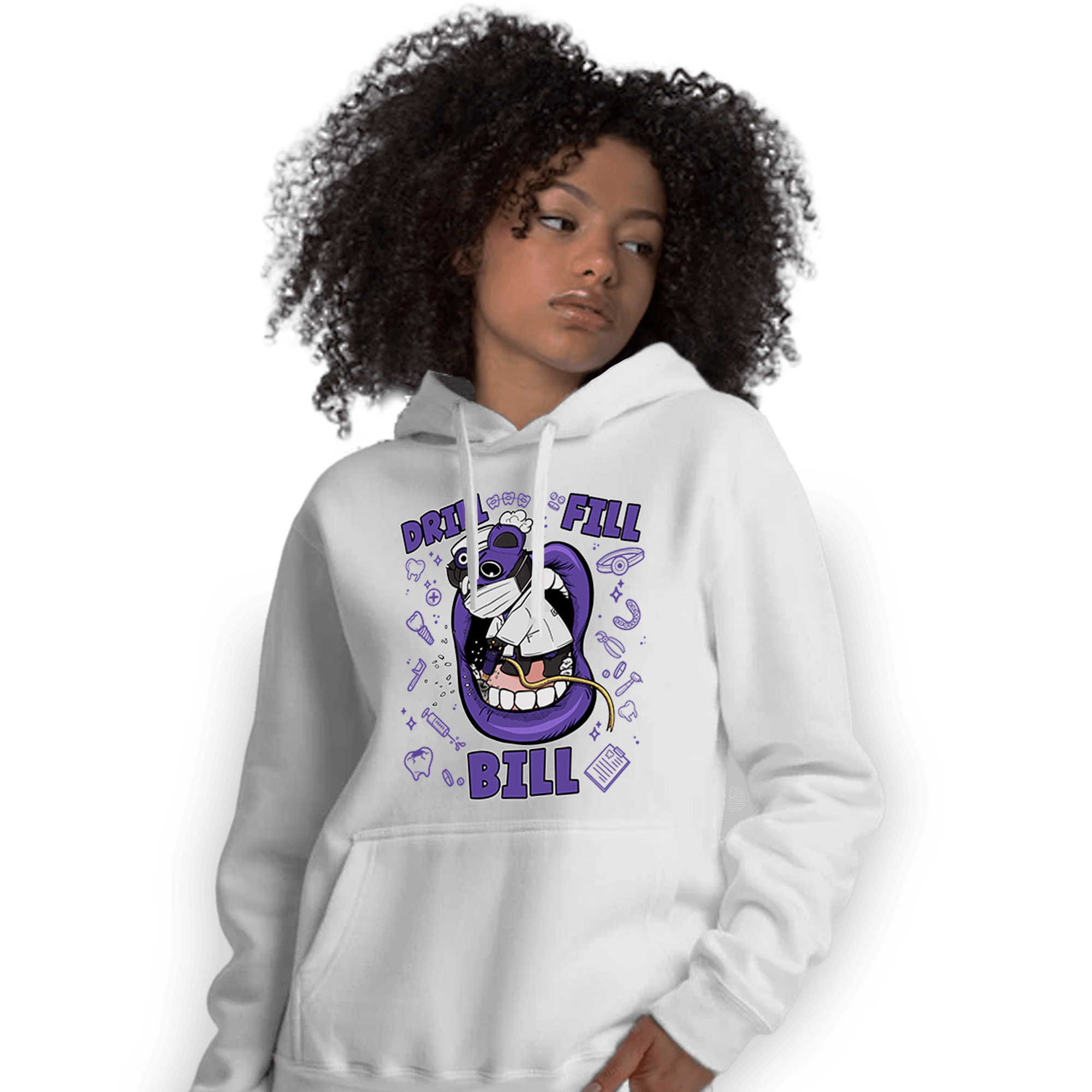 Field Purple 12s Hoodie Match BER The Dentist - NastyJamz