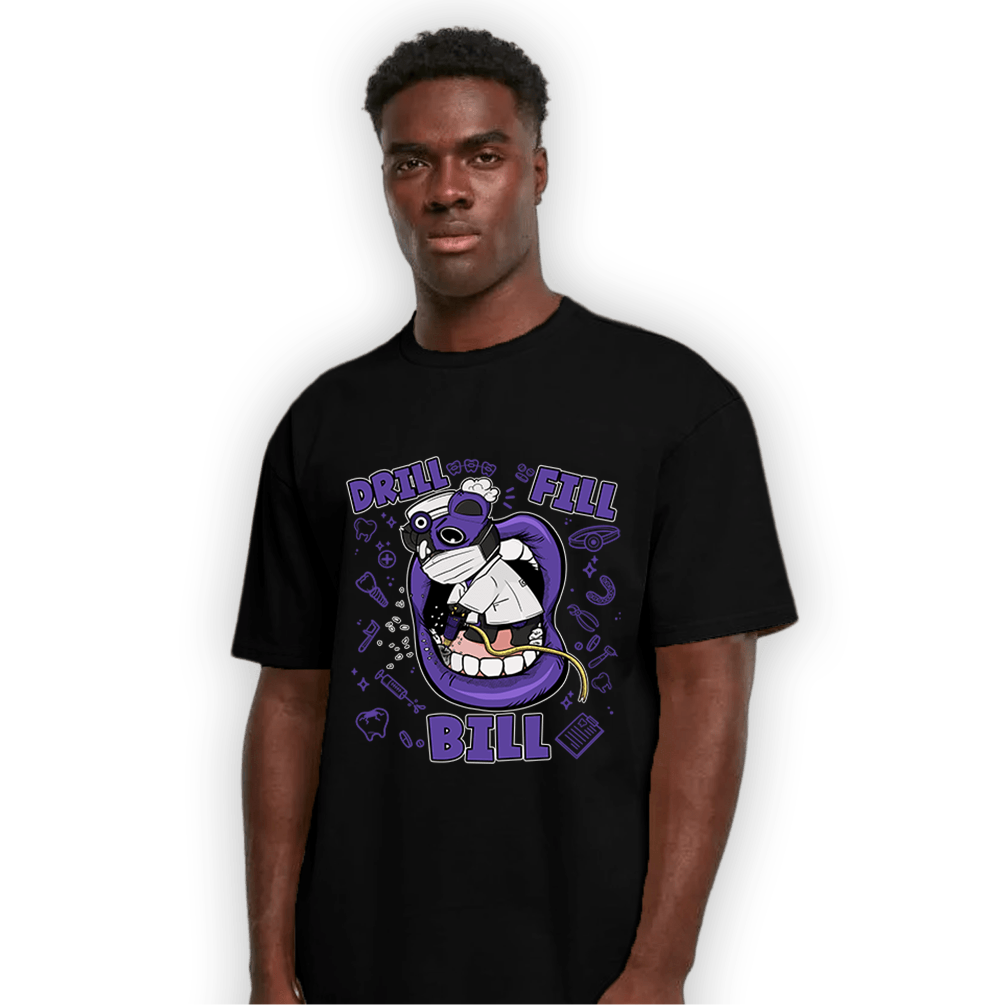 Field Purple 12s T Shirt Match BER The Dentist - NastyJamz