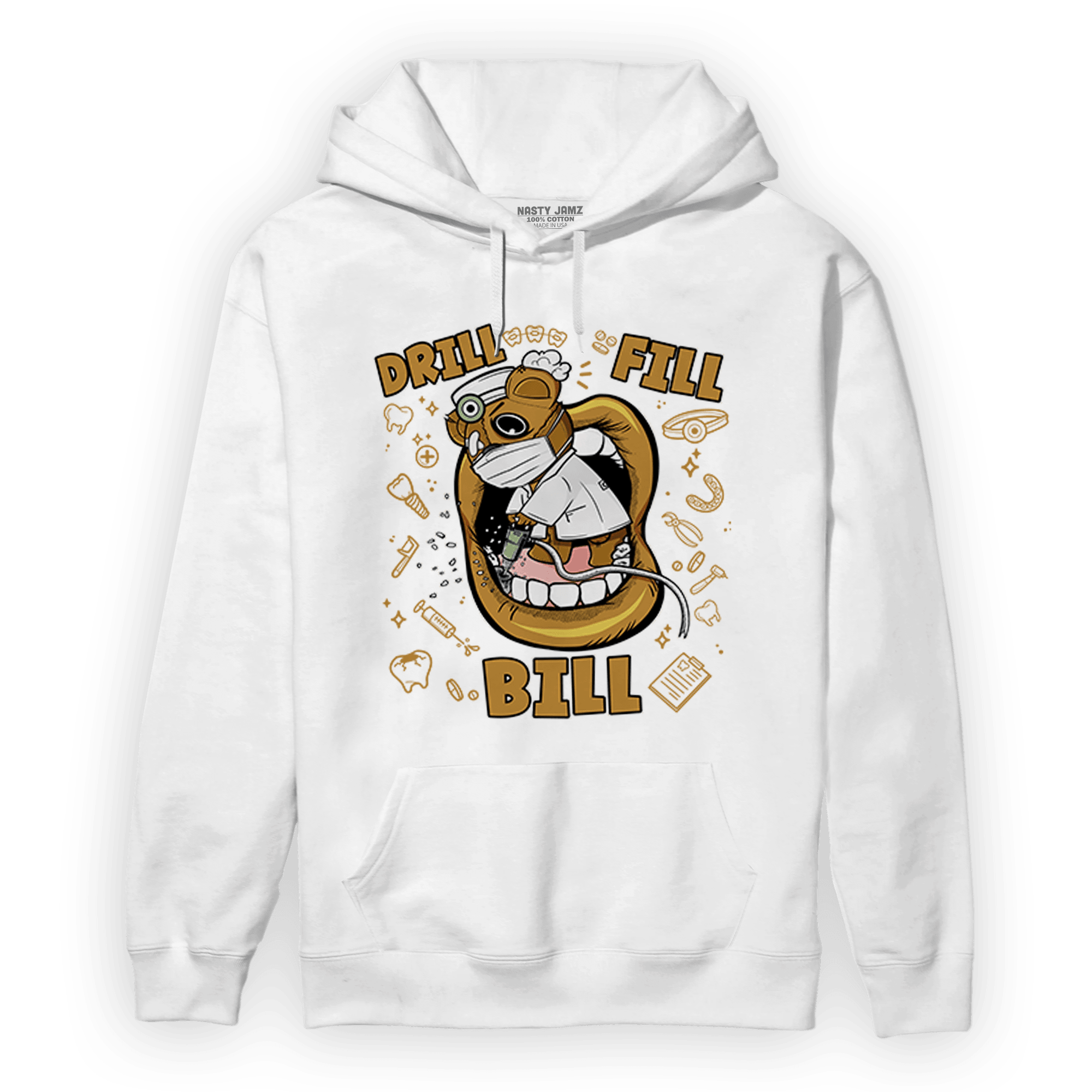 Wheat 13s Hoodie Match BER The Dentist - NastyJamz