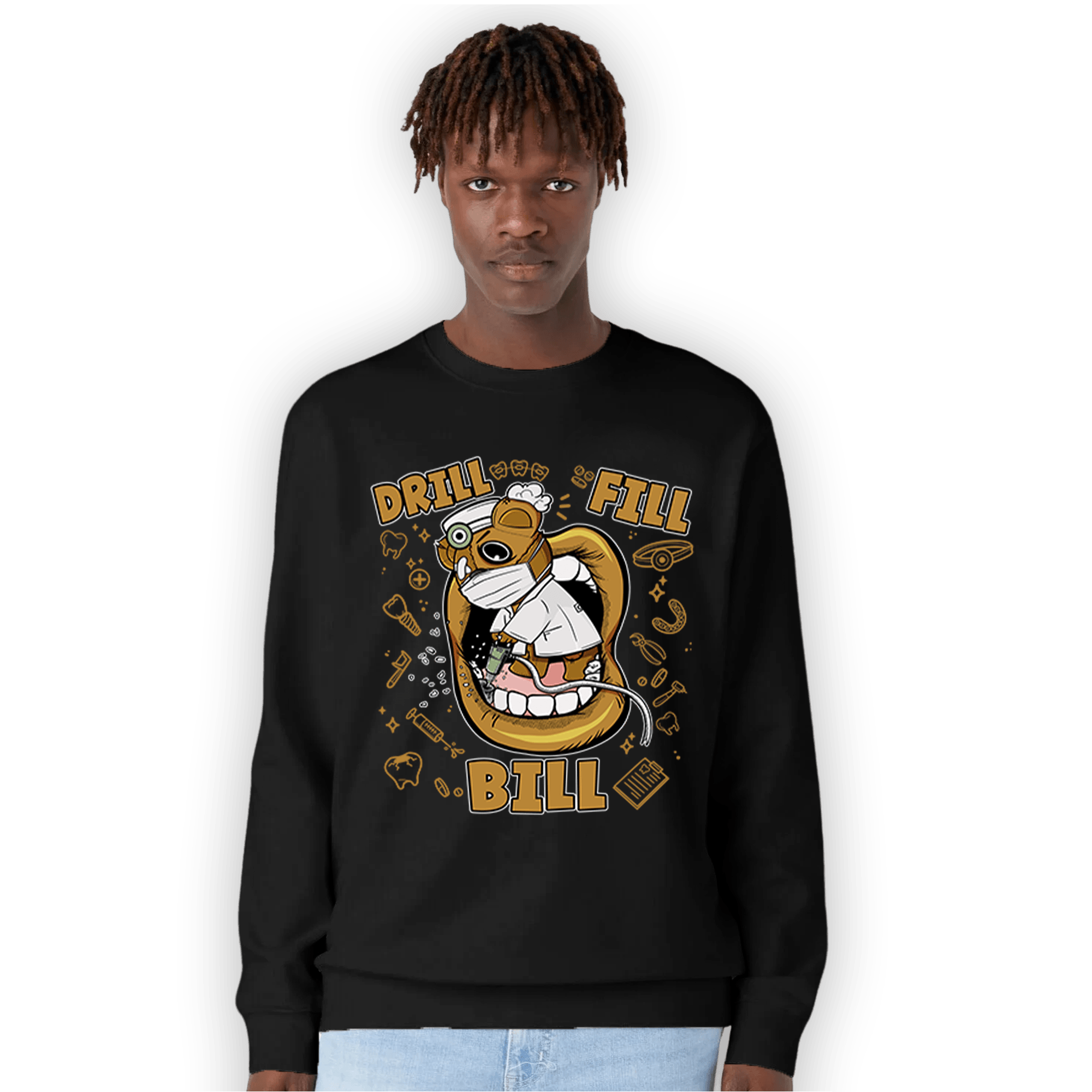 Wheat 13s Sweatshirt Match BER The Dentist - NastyJamz