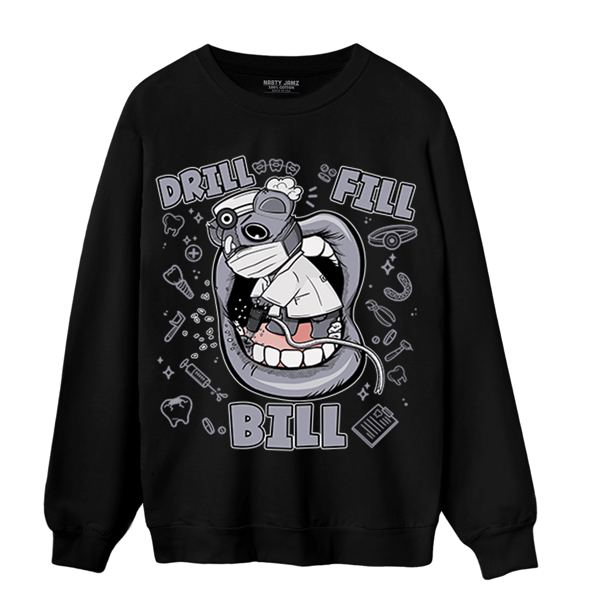 Stealth 14s Sweatshirt Match BER The Dentist - NastyJamz