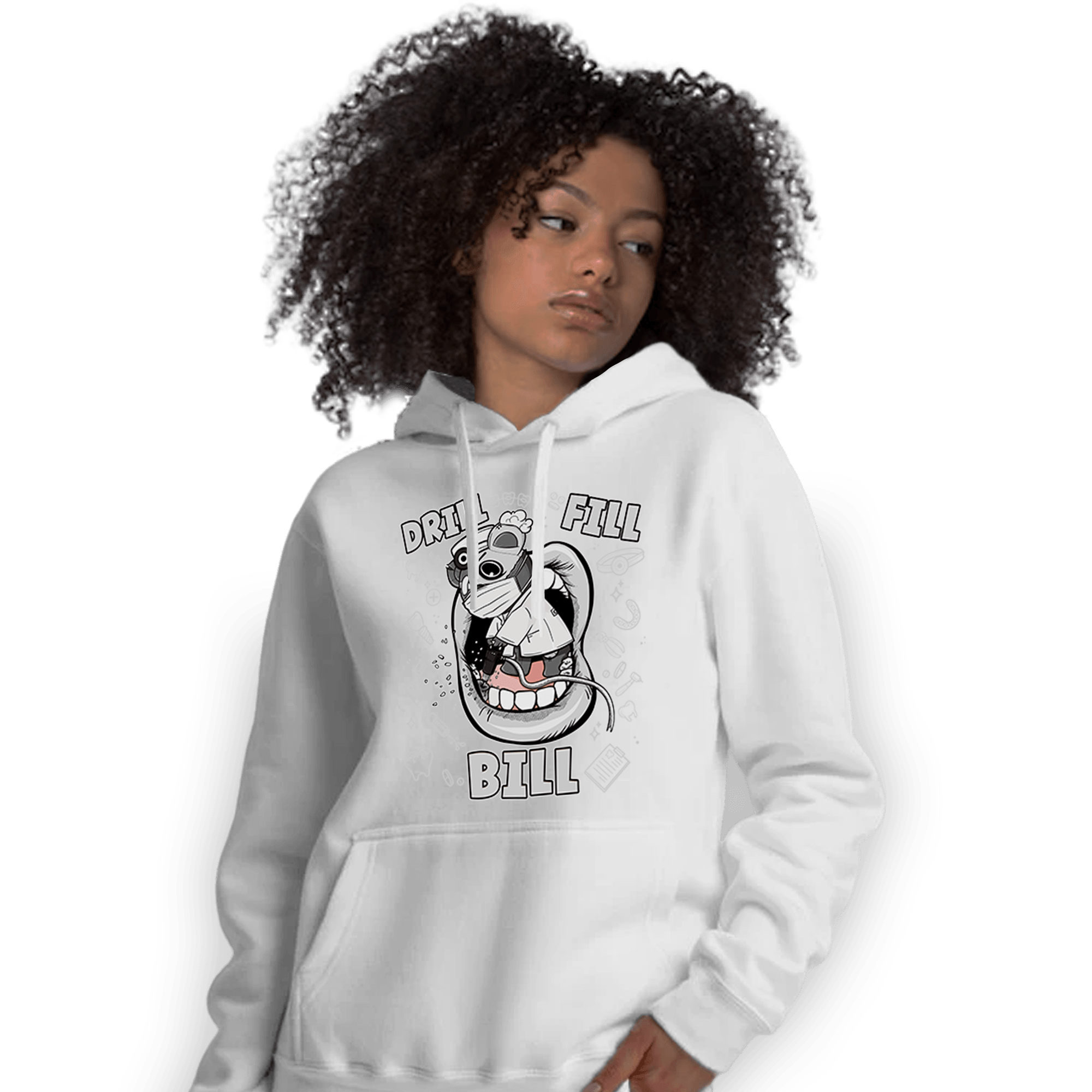 Retro High OG Black White 1s Hoodie Match BER The Dentist - NastyJamz