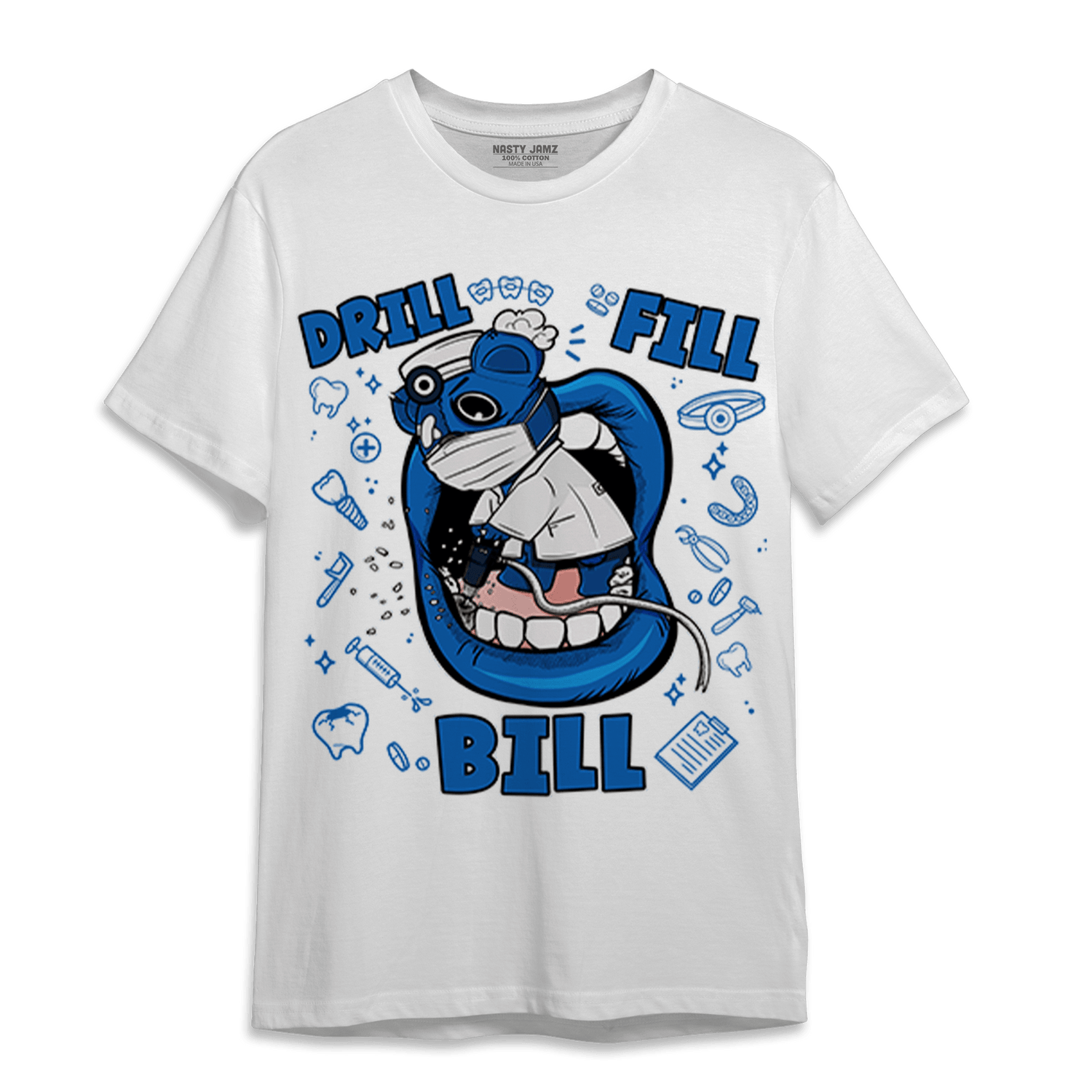 Royal Reimagined 1s T Shirt Match BER The Dentist - NastyJamz
