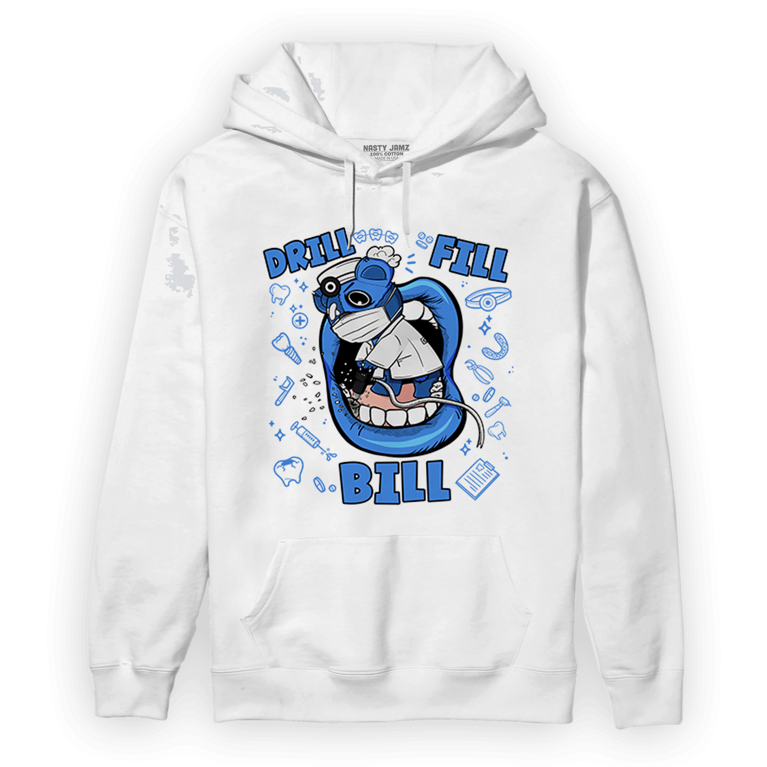 University Blue Toe 1s Hoodie Match BER The Dentist - NastyJamz