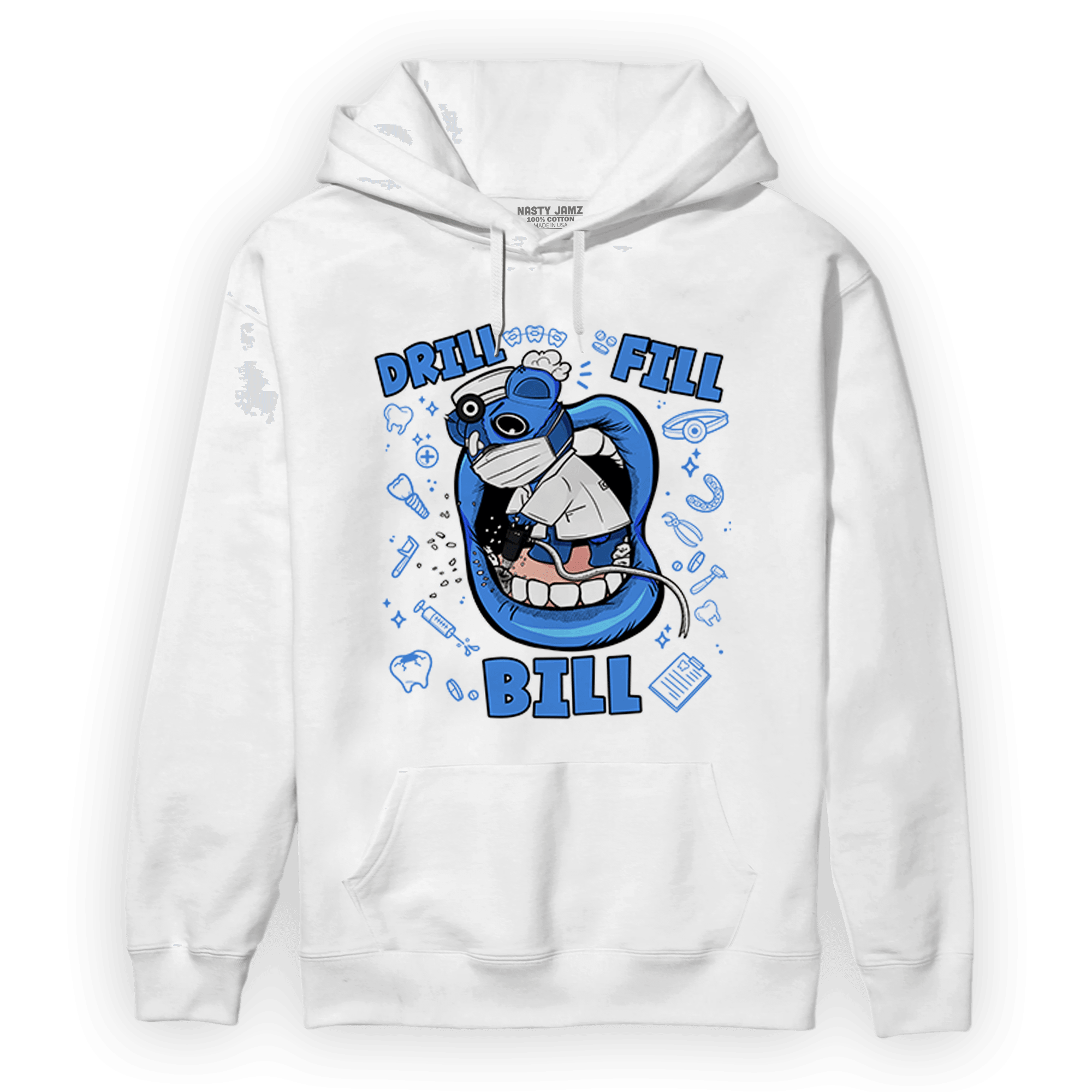 University Blue Toe 1s Hoodie Match BER The Dentist - NastyJamz
