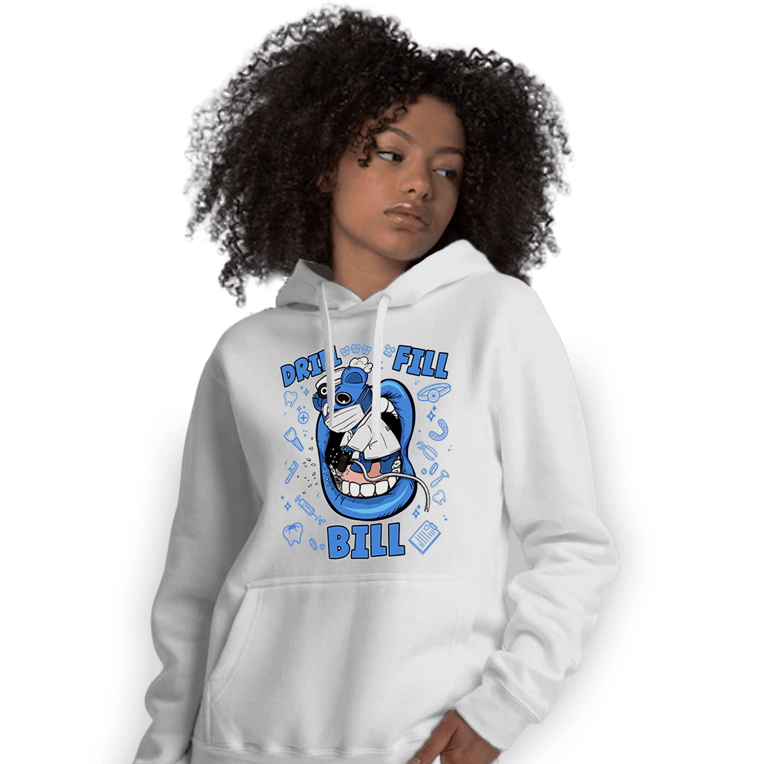 University Blue Toe 1s Hoodie Match BER The Dentist - NastyJamz