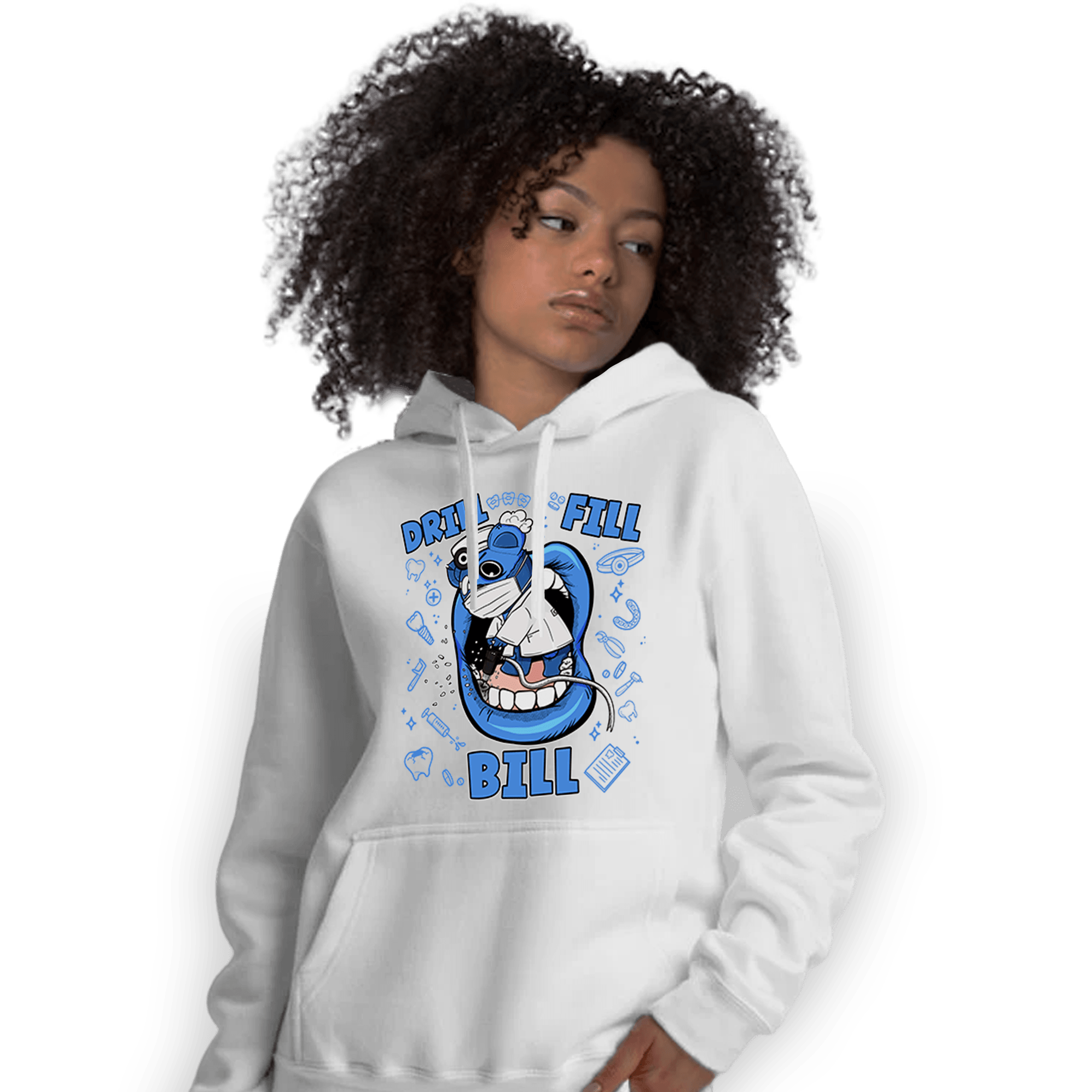University Blue Toe 1s Hoodie Match BER The Dentist - NastyJamz