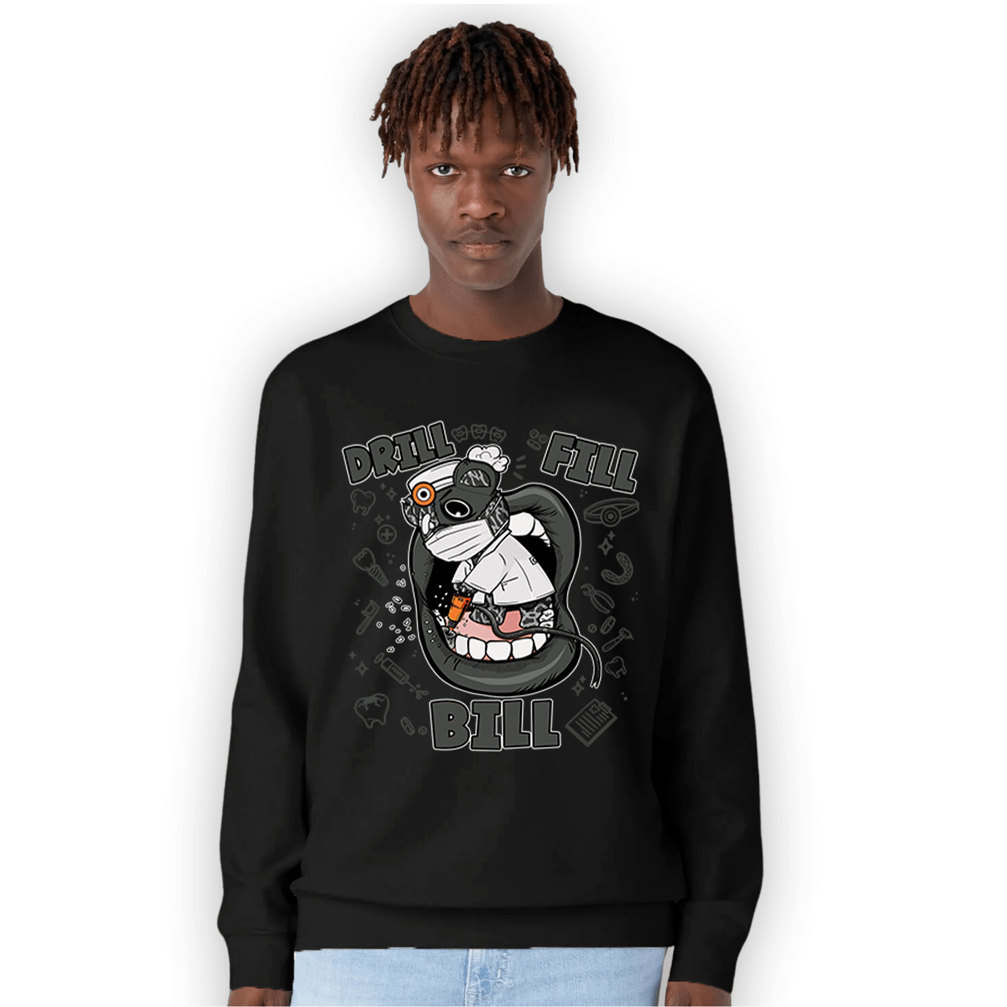Fear Pack 3s Sweatshirt Match BER The Dentist - NastyJamz