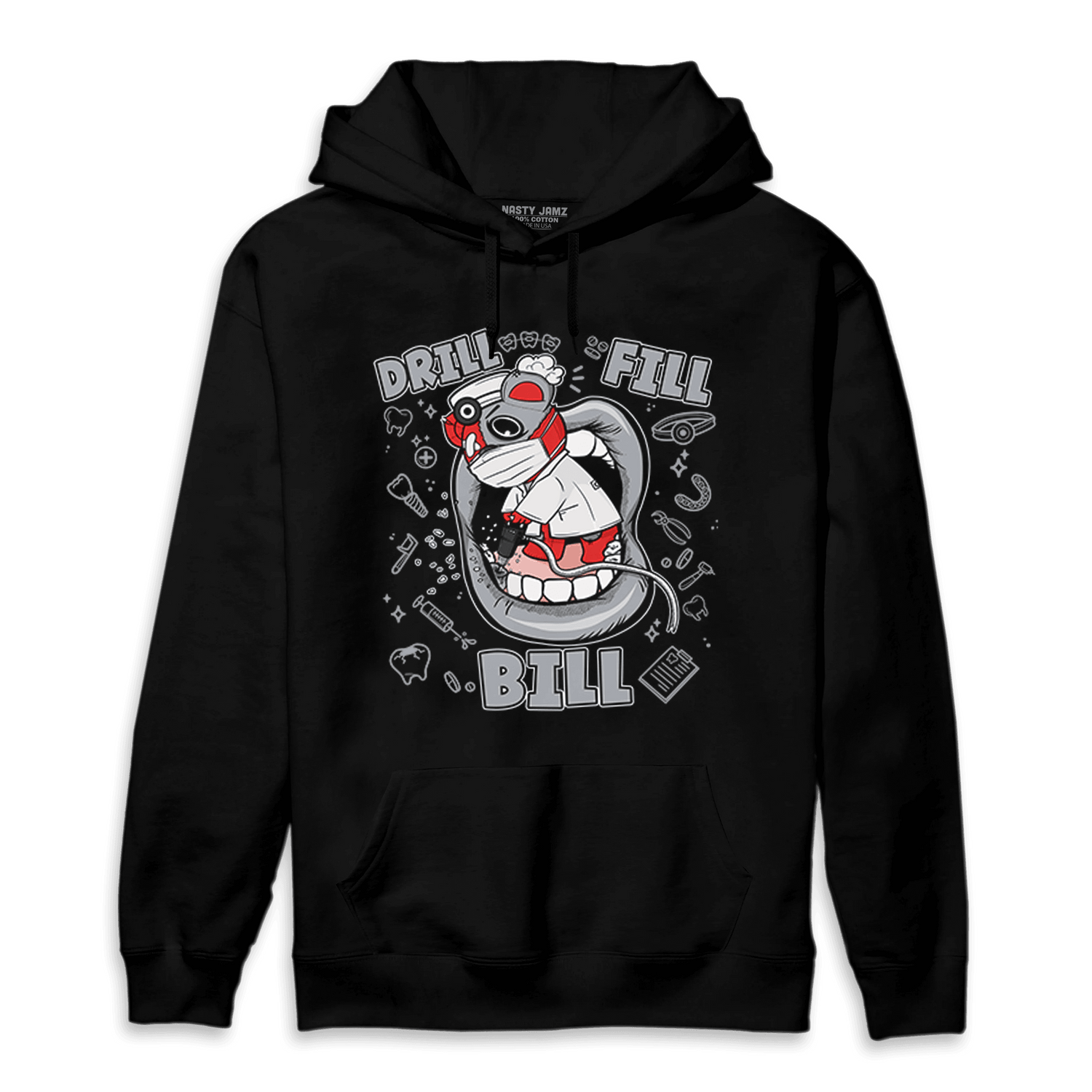 Bred Reimagined 4s Hoodie Match BER The Dentist - NastyJamz