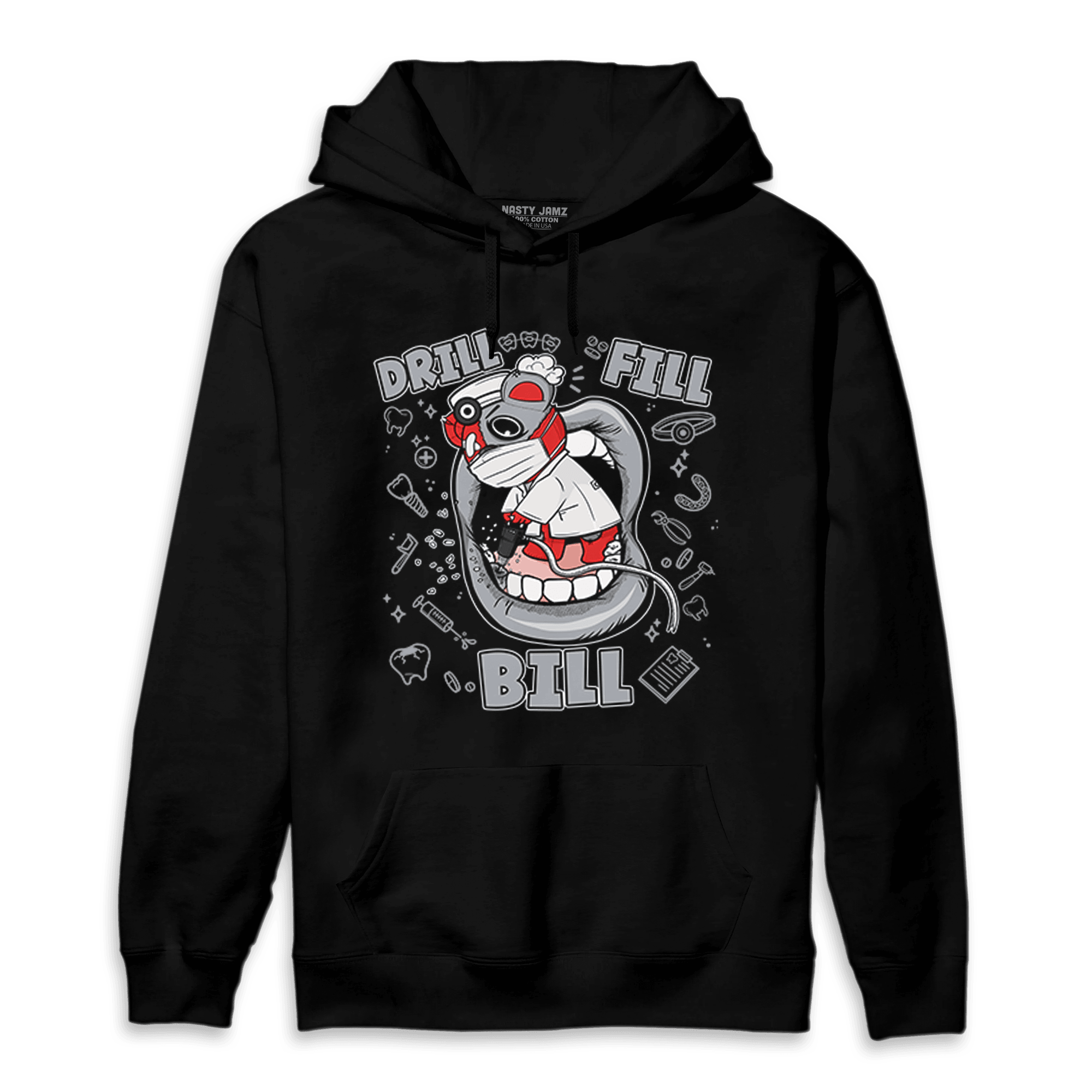 Bred Reimagined 4s Hoodie Match BER The Dentist - NastyJamz