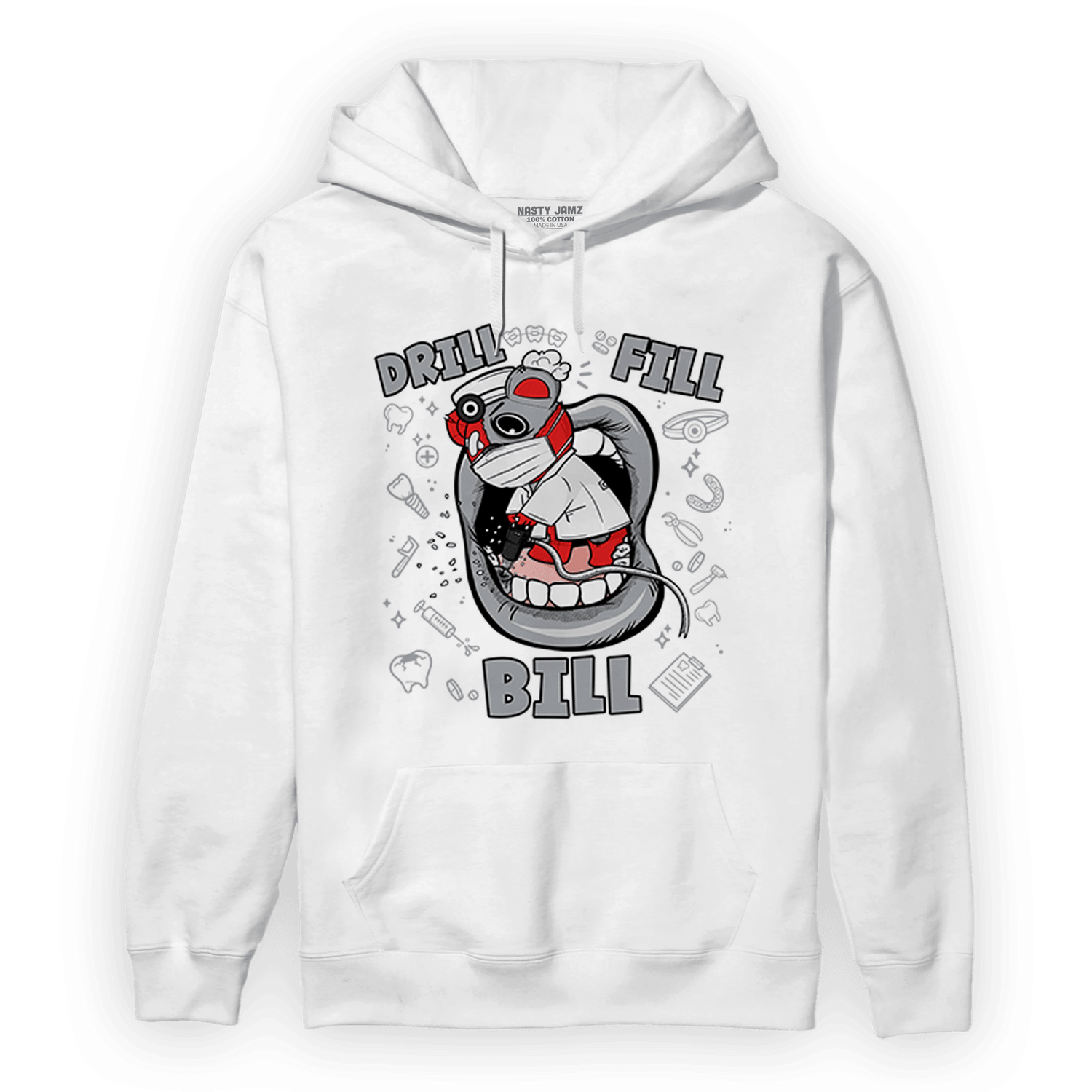 Bred Reimagined 4s Hoodie Match BER The Dentist - NastyJamz