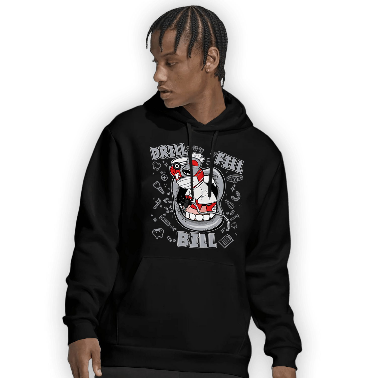 Bred Reimagined 4s Hoodie Match BER The Dentist - NastyJamz