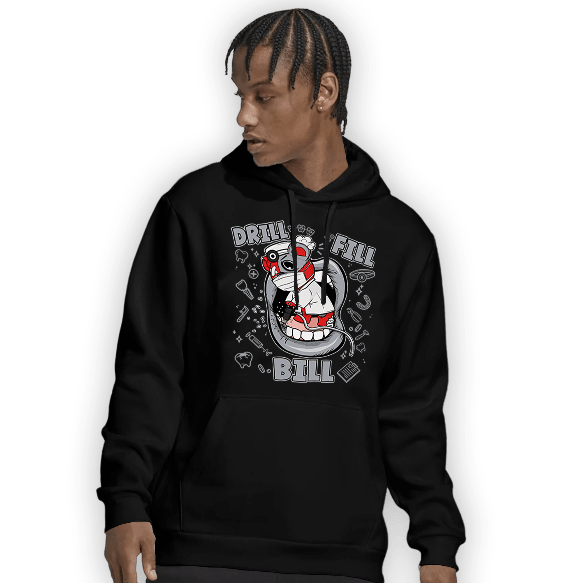 Bred Reimagined 4s Hoodie Match BER The Dentist - NastyJamz