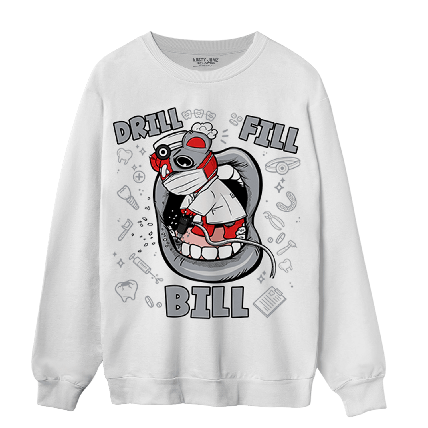 Bred Reimagined 4s Sweatshirt Match BER The Dentist - NastyJamz
